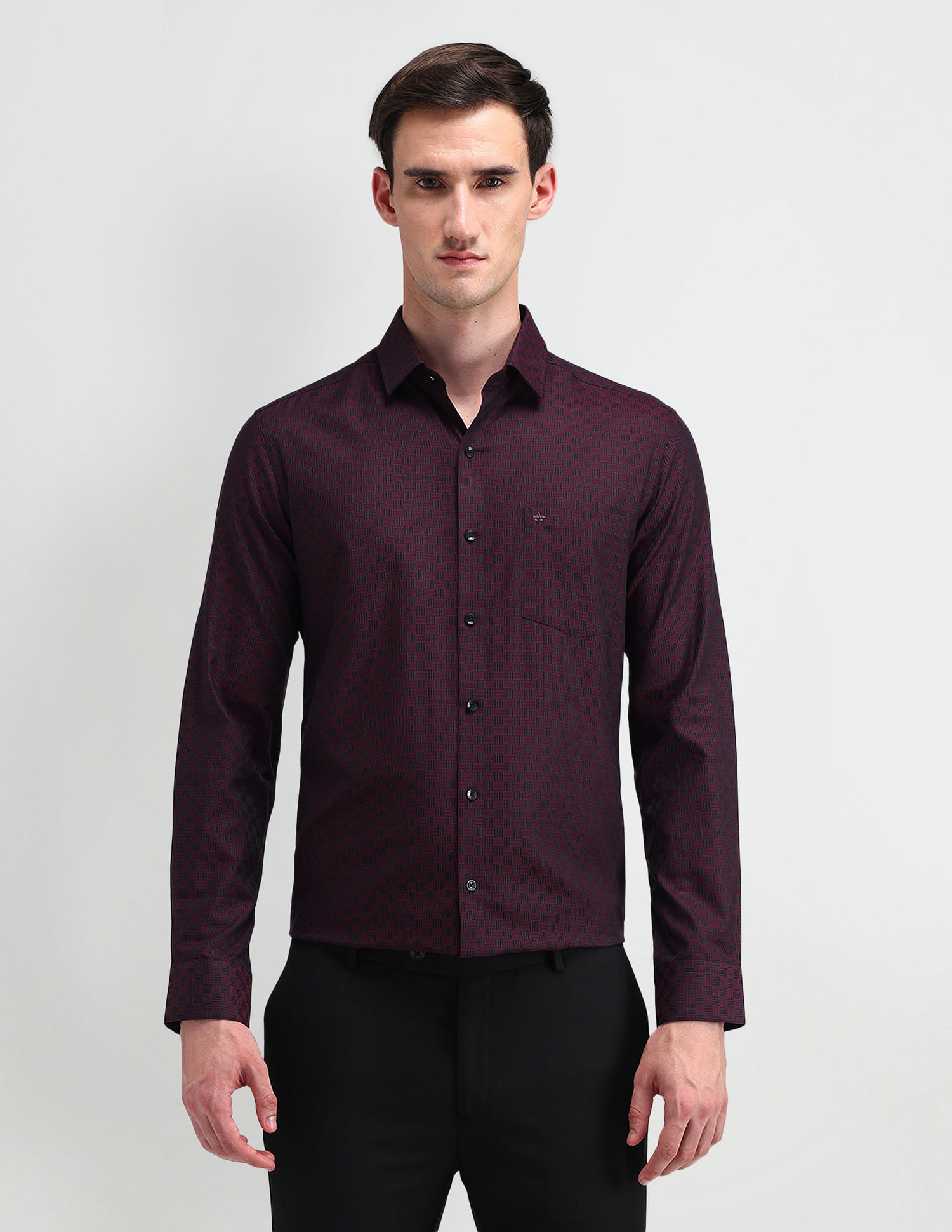 Arrow Manhattan Slim Fit Textured Shirt