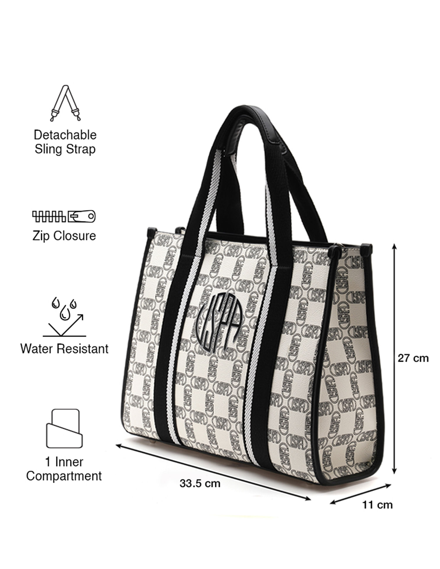 U.S. Polo Assn. Monogram Mendy Satchel Bag