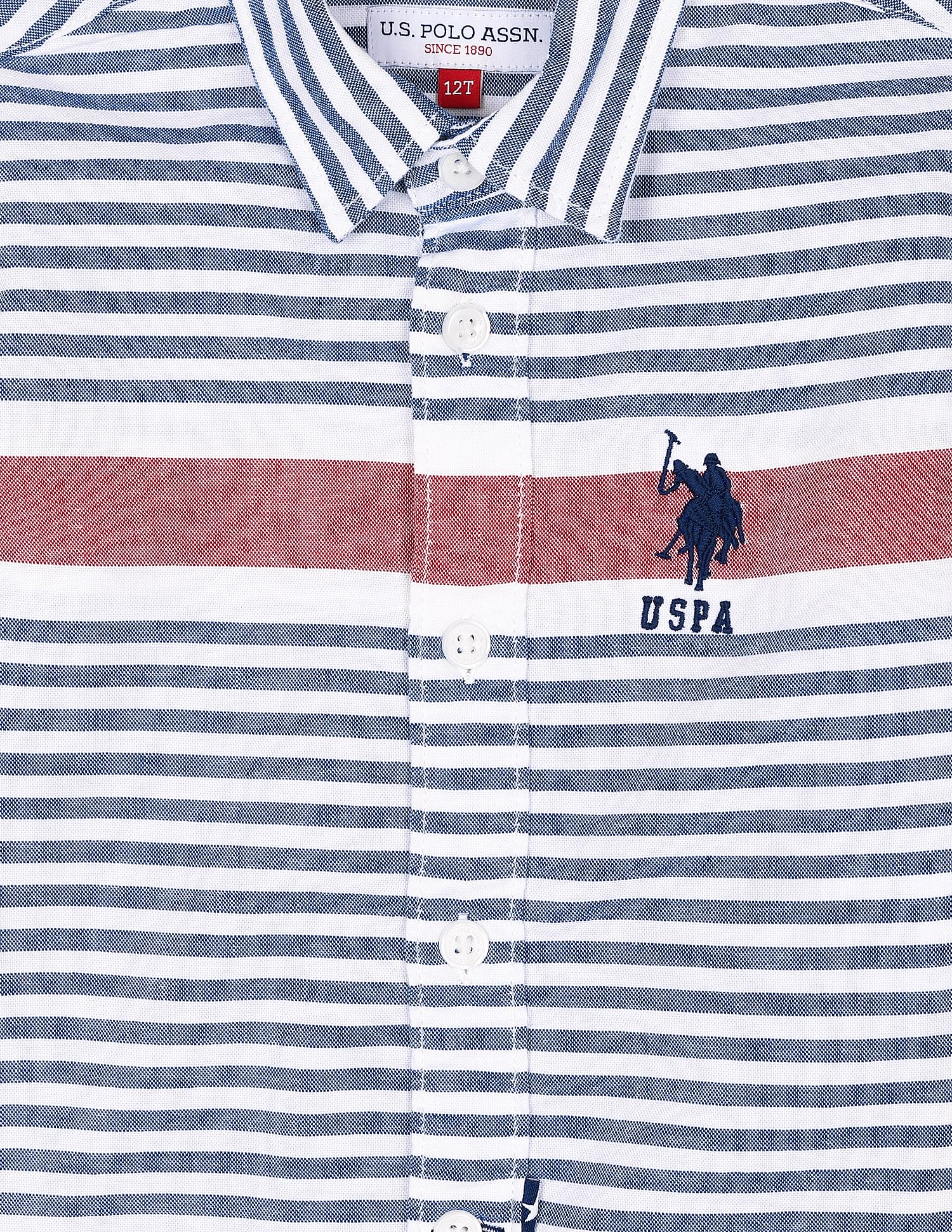 U.S. Polo Assn. Kids Boys Iconic Horizontal Stripe Shirt