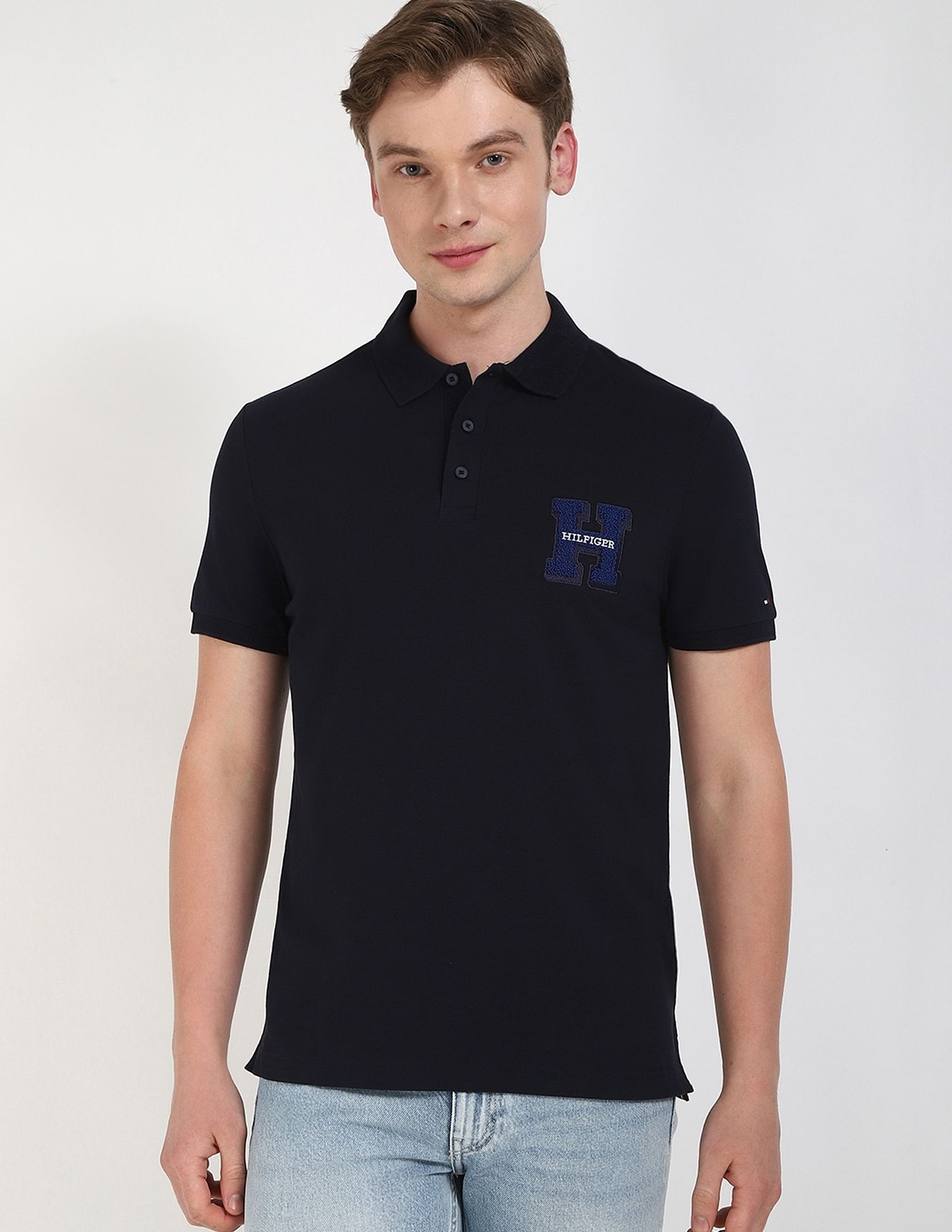 Tommy Hilfiger Embroidered Logo Regular-Fit Cotton Polo Shirt