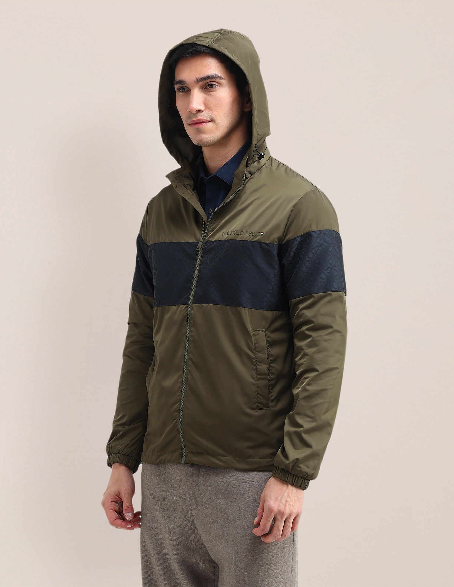 U.S. Polo Assn. Brand Printed Regular Fit Jacket
