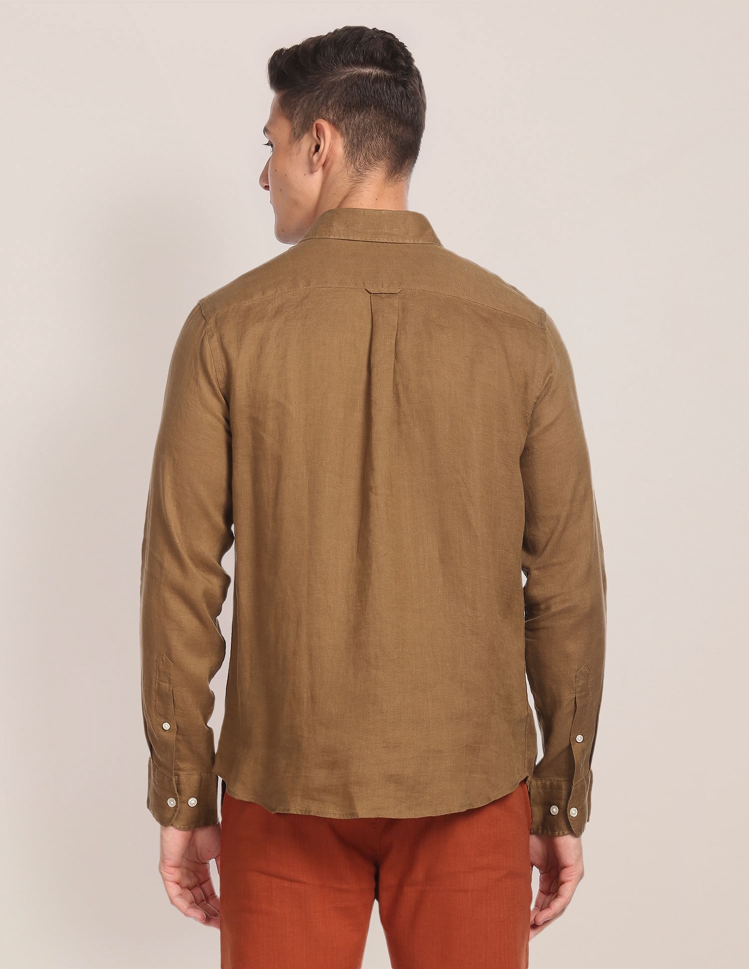 U.S. Polo Assn. Pure Linen Solid Shirt