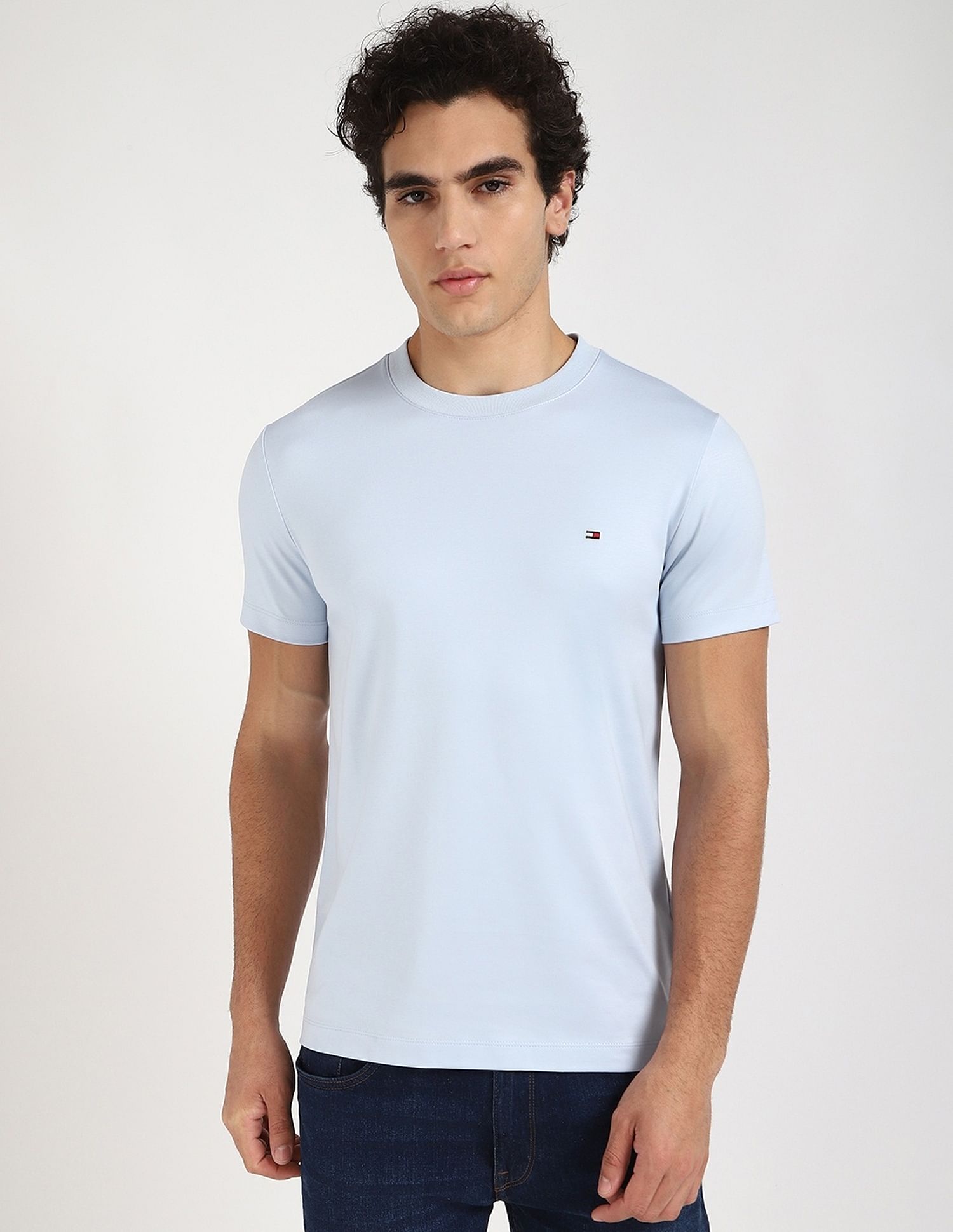 Tommy Hilfiger Solid Slim-Fit Cotton T-Shirt