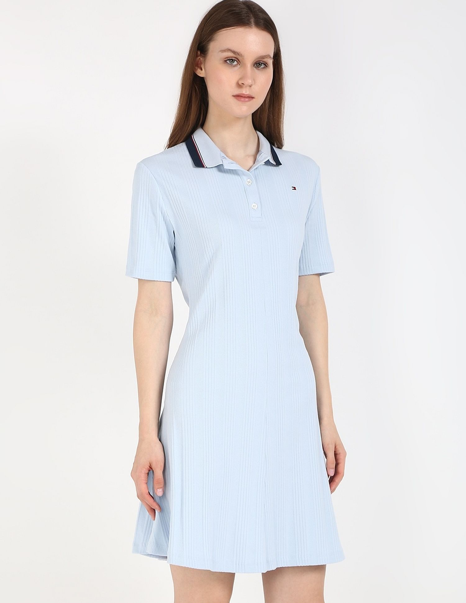 Tommy Hilfiger Cotton Polo Collar T-Shirt Dress