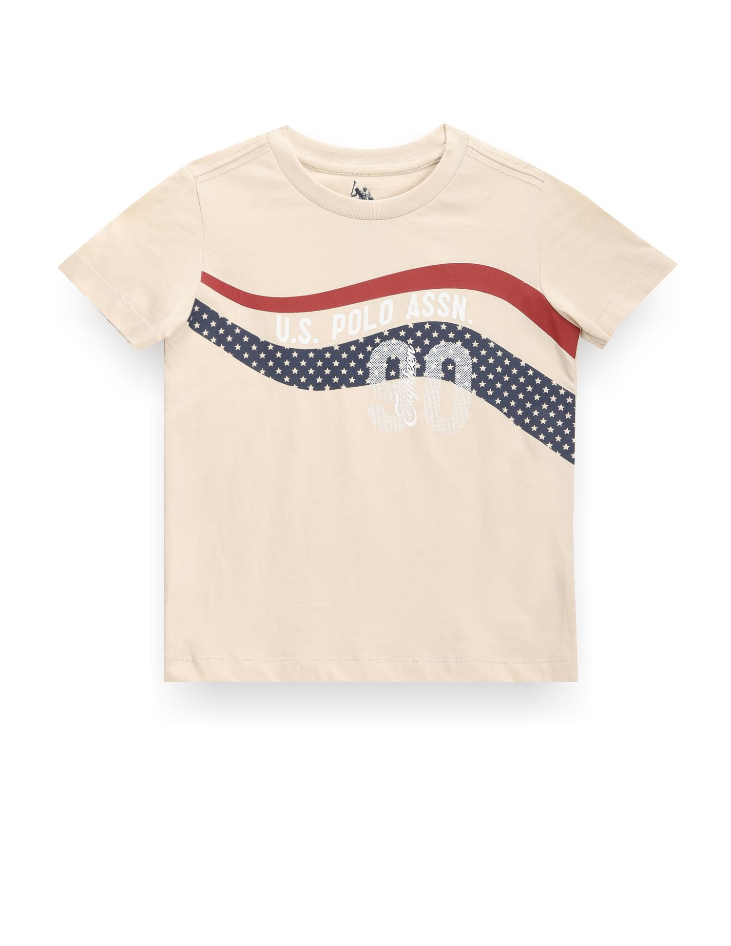 U.S. Polo Assn. Kids Boys Crew Neck Graphic Print T-Shirt
