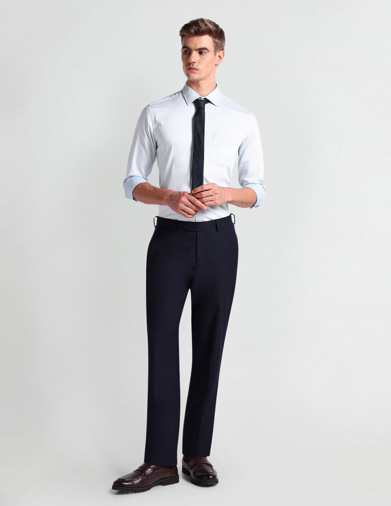 Arrow Vertical Stripe Cotton Shirt