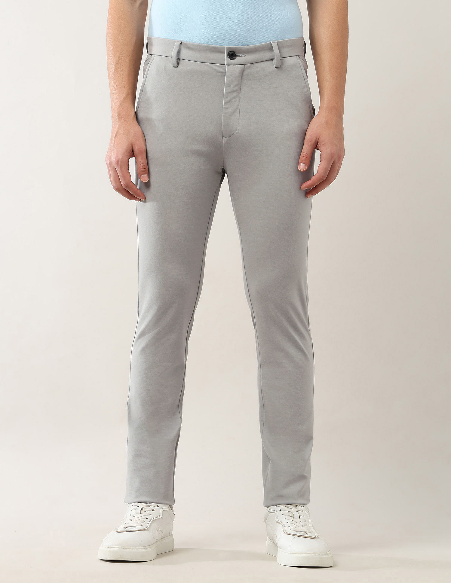 Arrow Sport Slim Fit Mid Rise Trousers