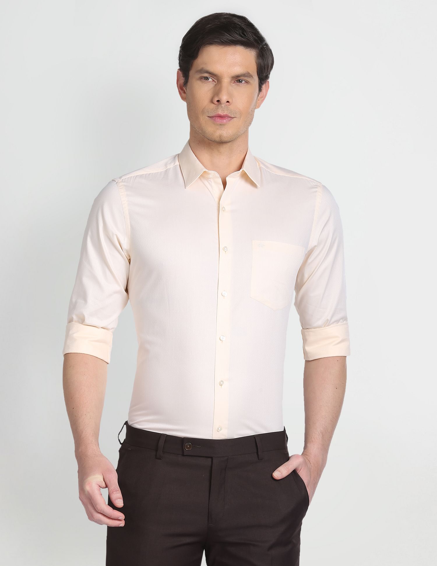 Arrow Self Design Classic Formal Shirt