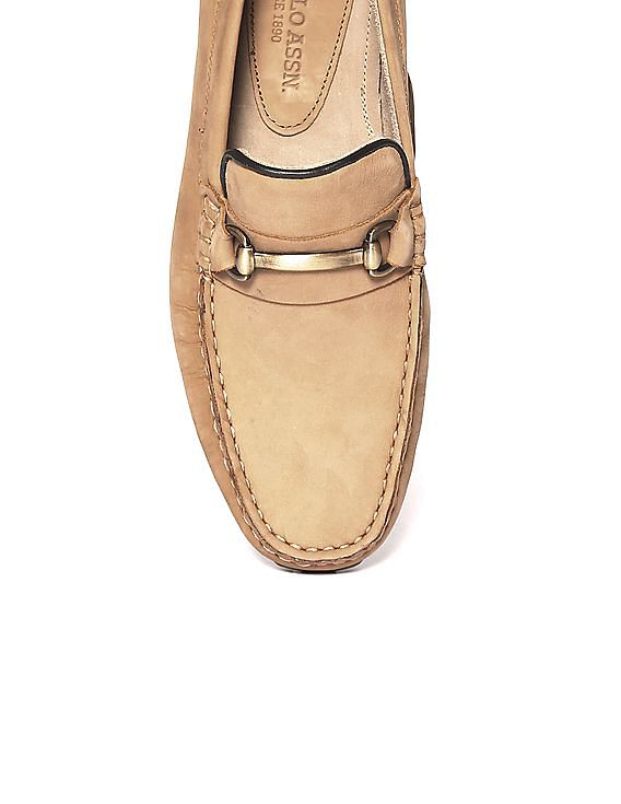 U.S. Polo Assn. Square Toe Horsebit Leather Hebber Loafers