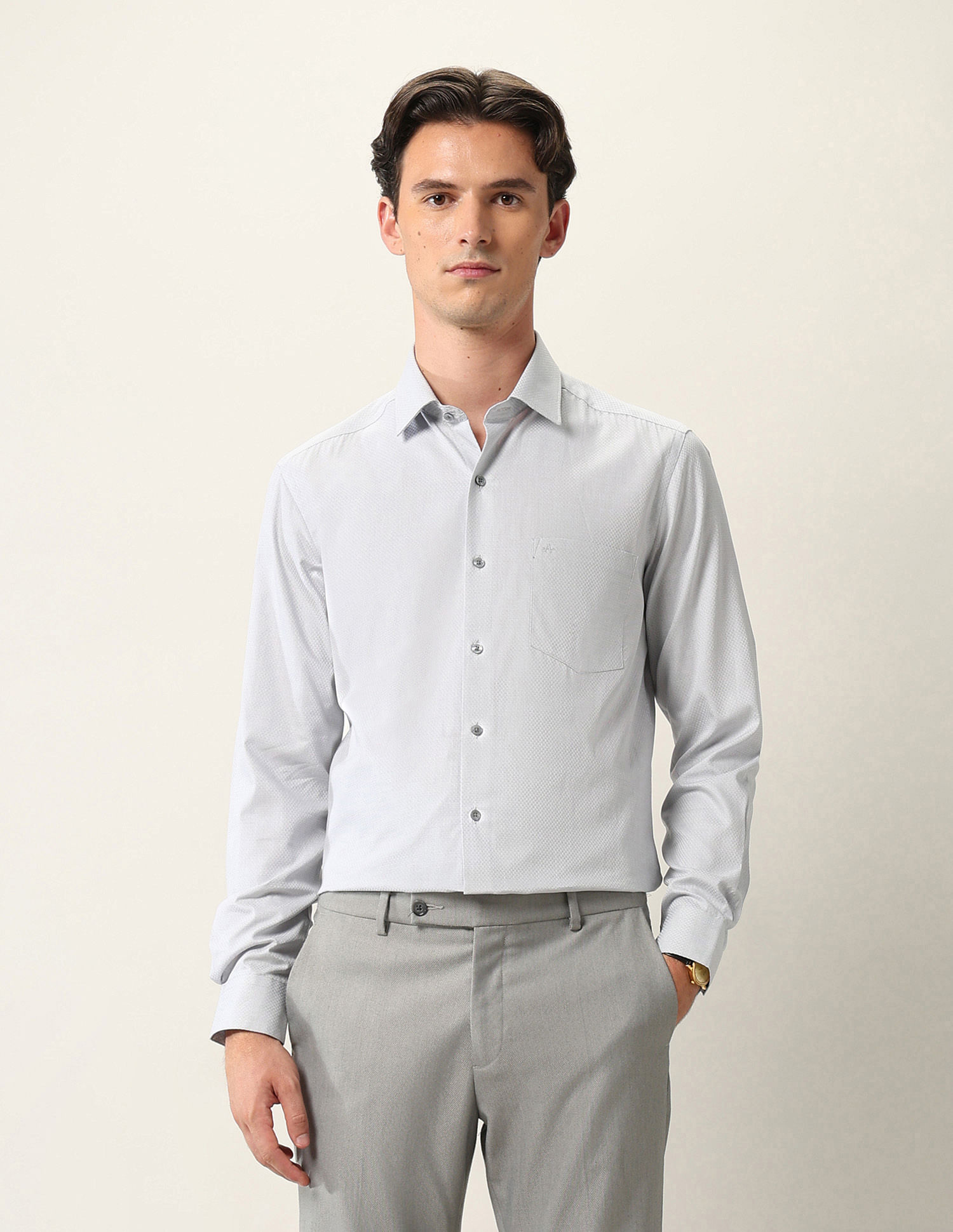 Arrow Manhattan Slim Fit Pure Cotton Ceremonial Shirt