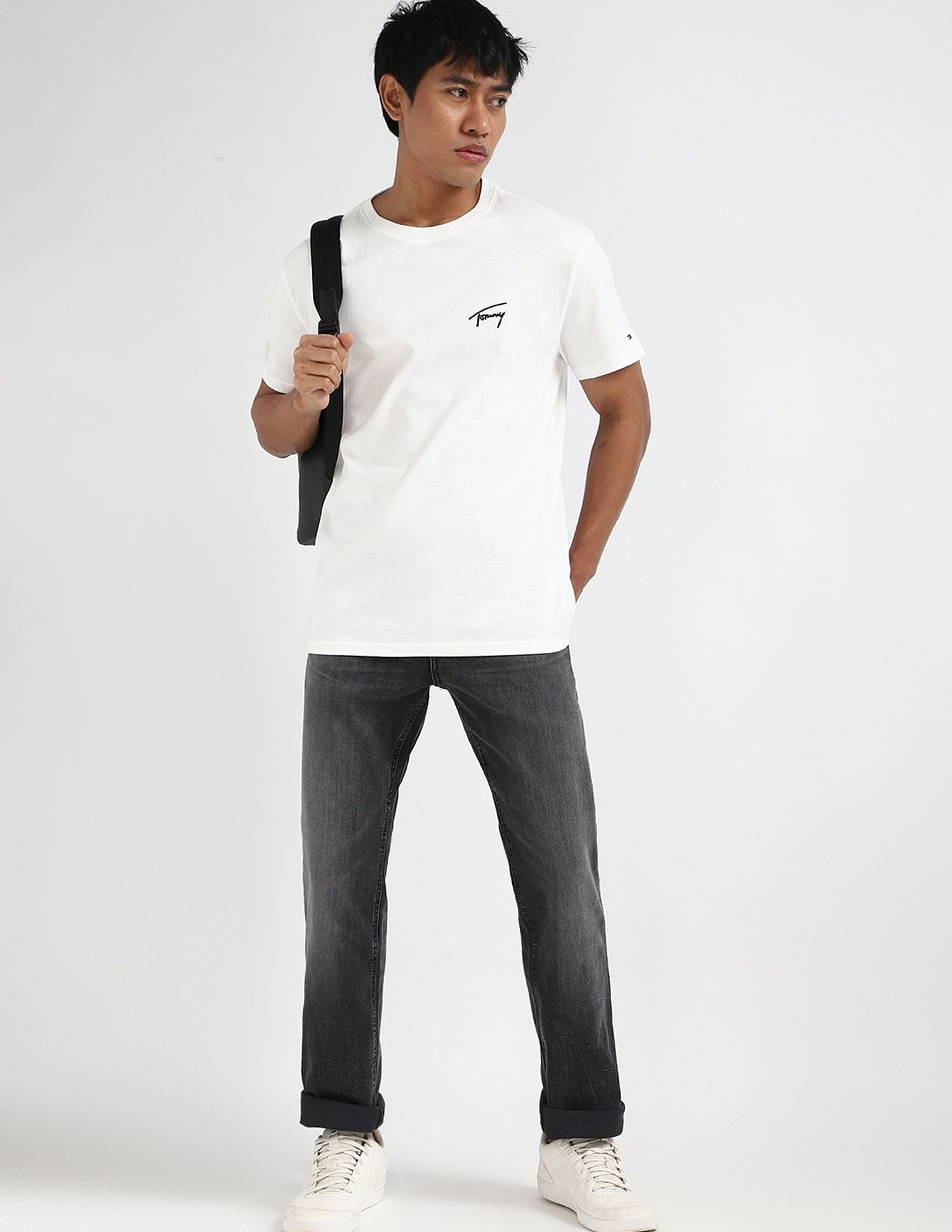 Tommy Hilfiger Mid-Wash Slim-Fit Mid-Rise Jeans