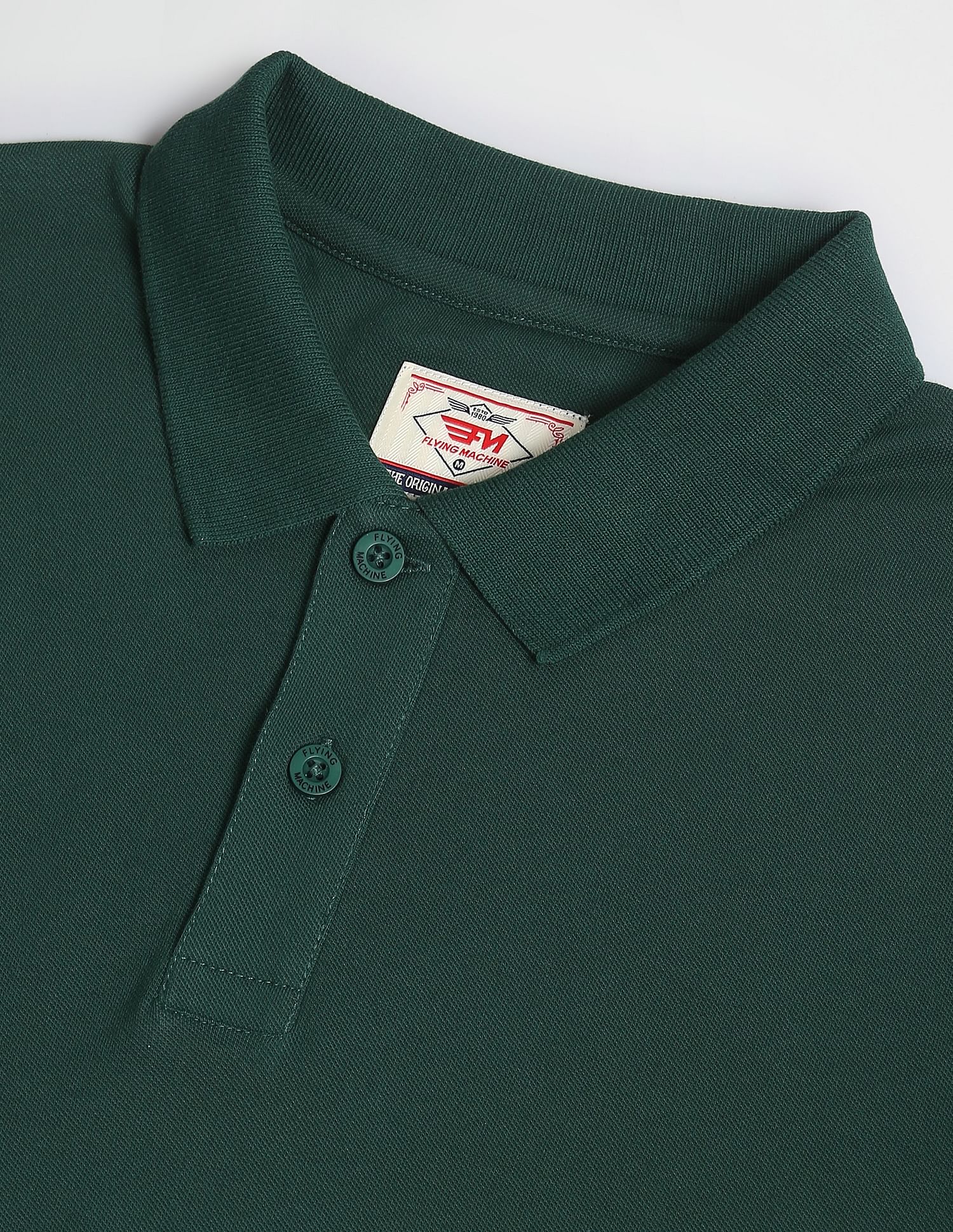 Flying Machine Solid Pique Polo Shirt