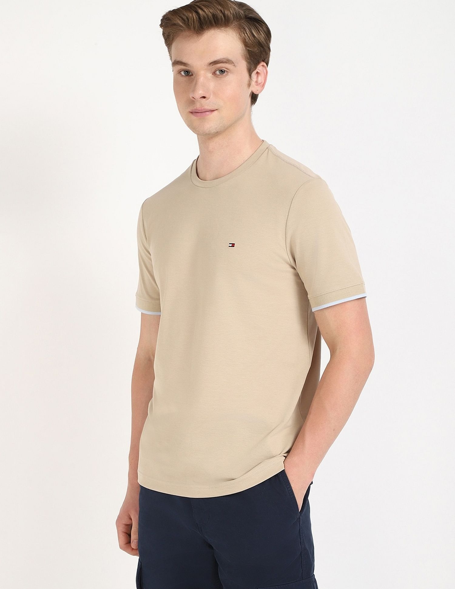 Tommy Hilfiger Solid Regular-Fit Cotton T-Shirt