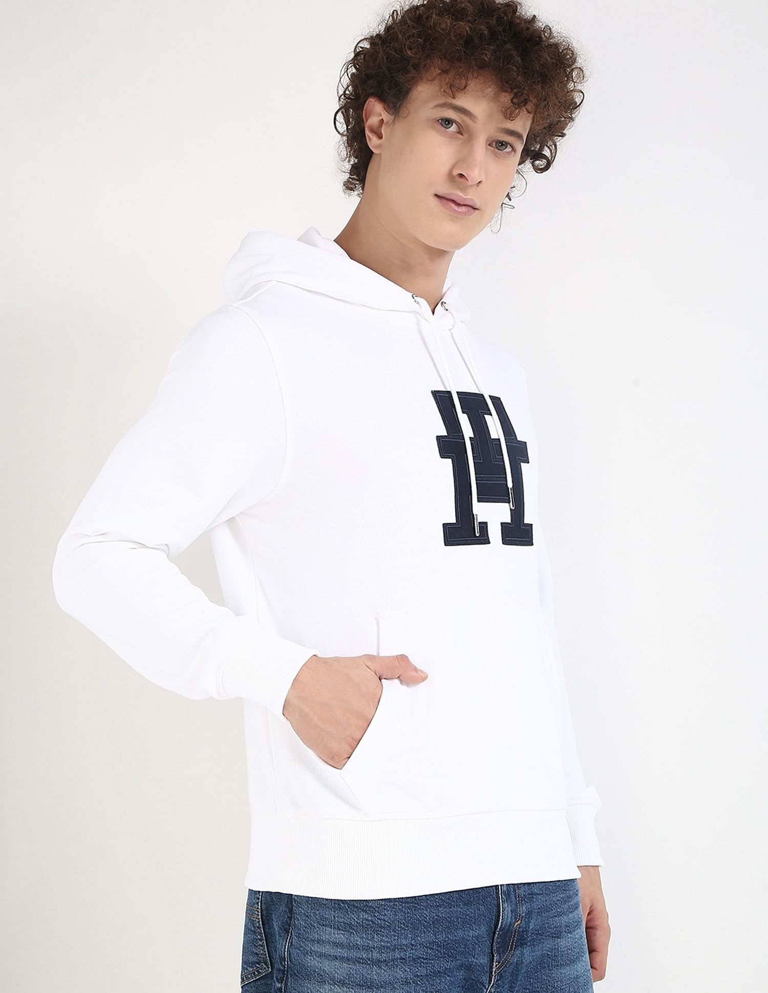 Tommy Hilfiger Embroidered Logo Regular-Fit Cotton Hooded Sweatshirt