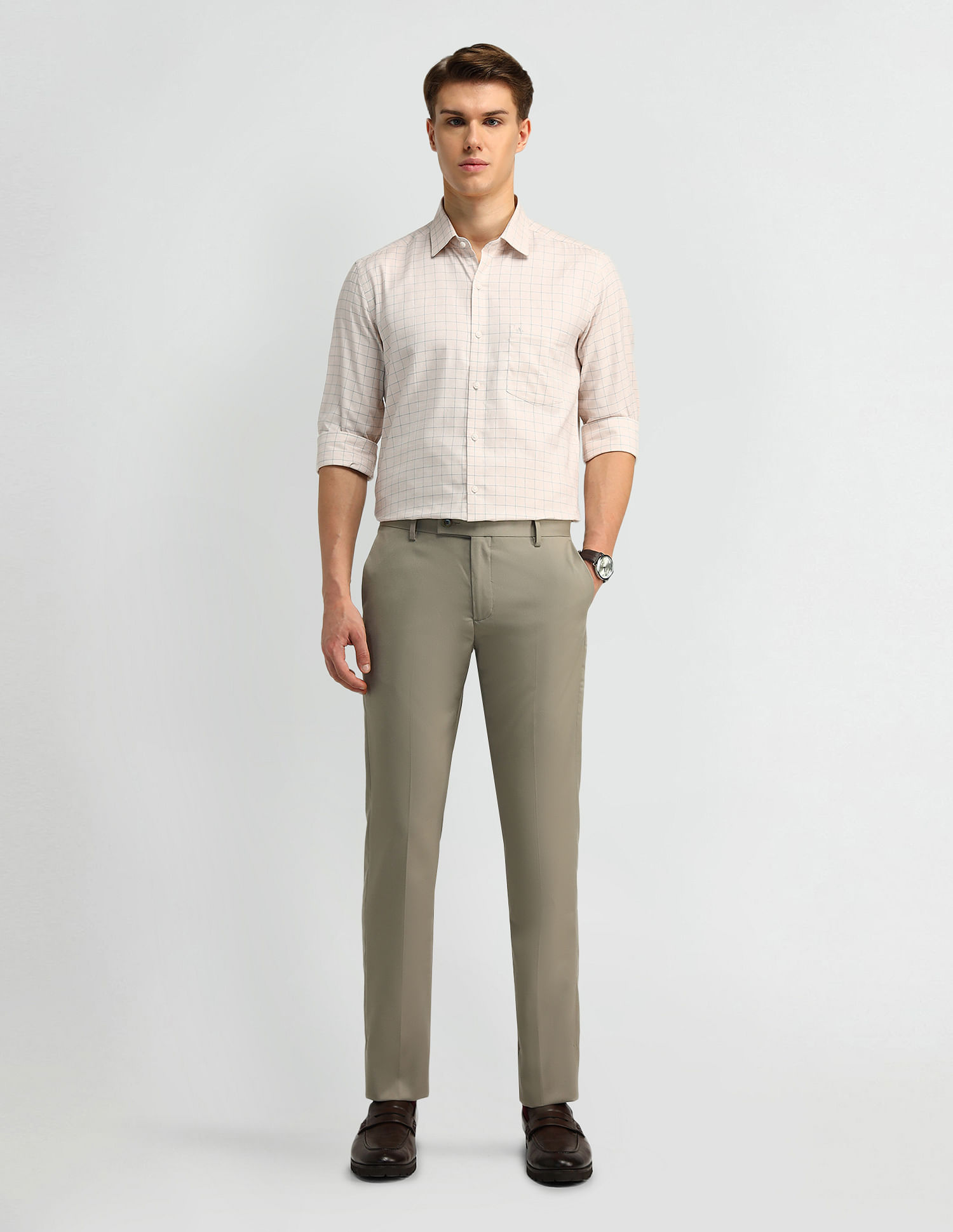 Arrow Graph Check Cotton Formal Shirt