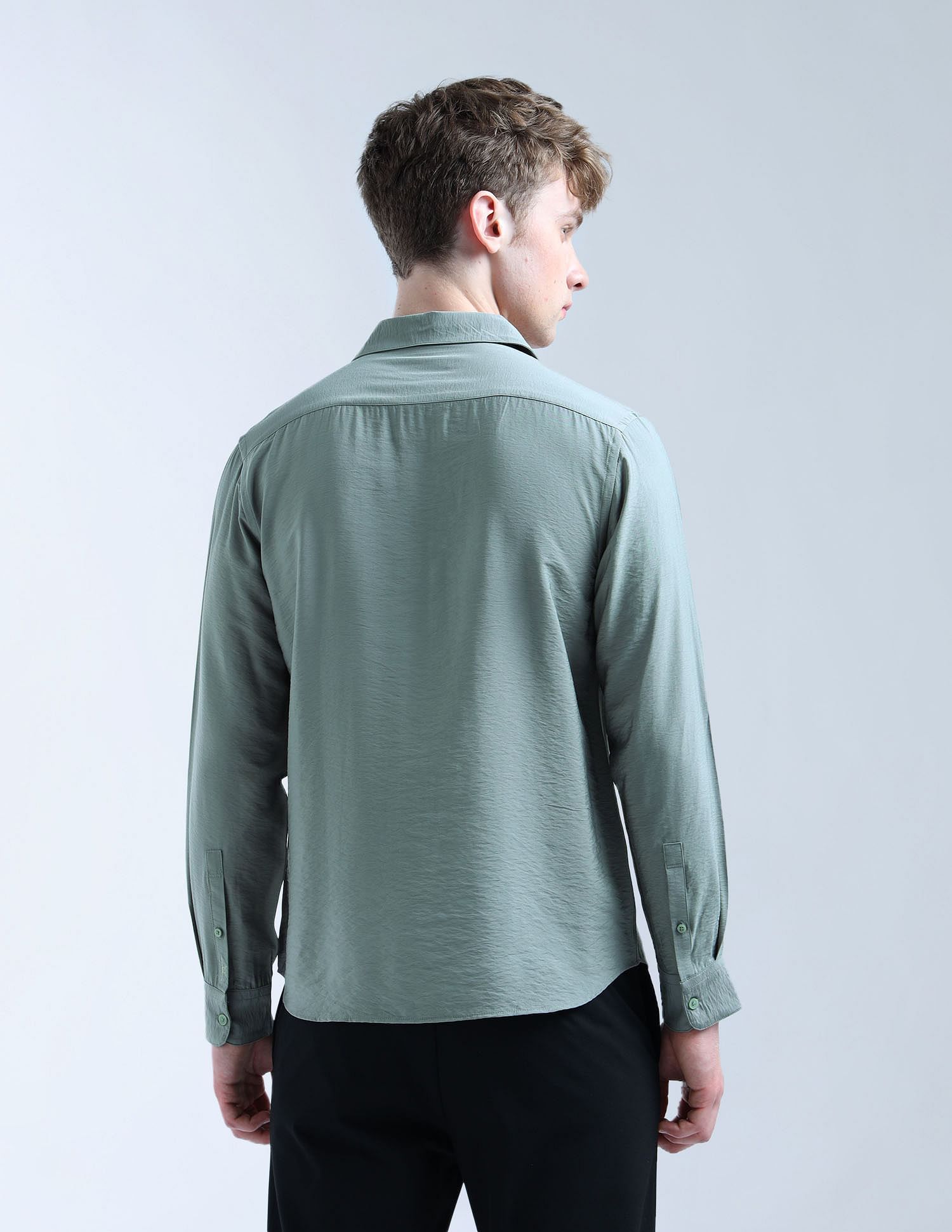 Flying Machine Solid Regular Fit Digitopia Shirt