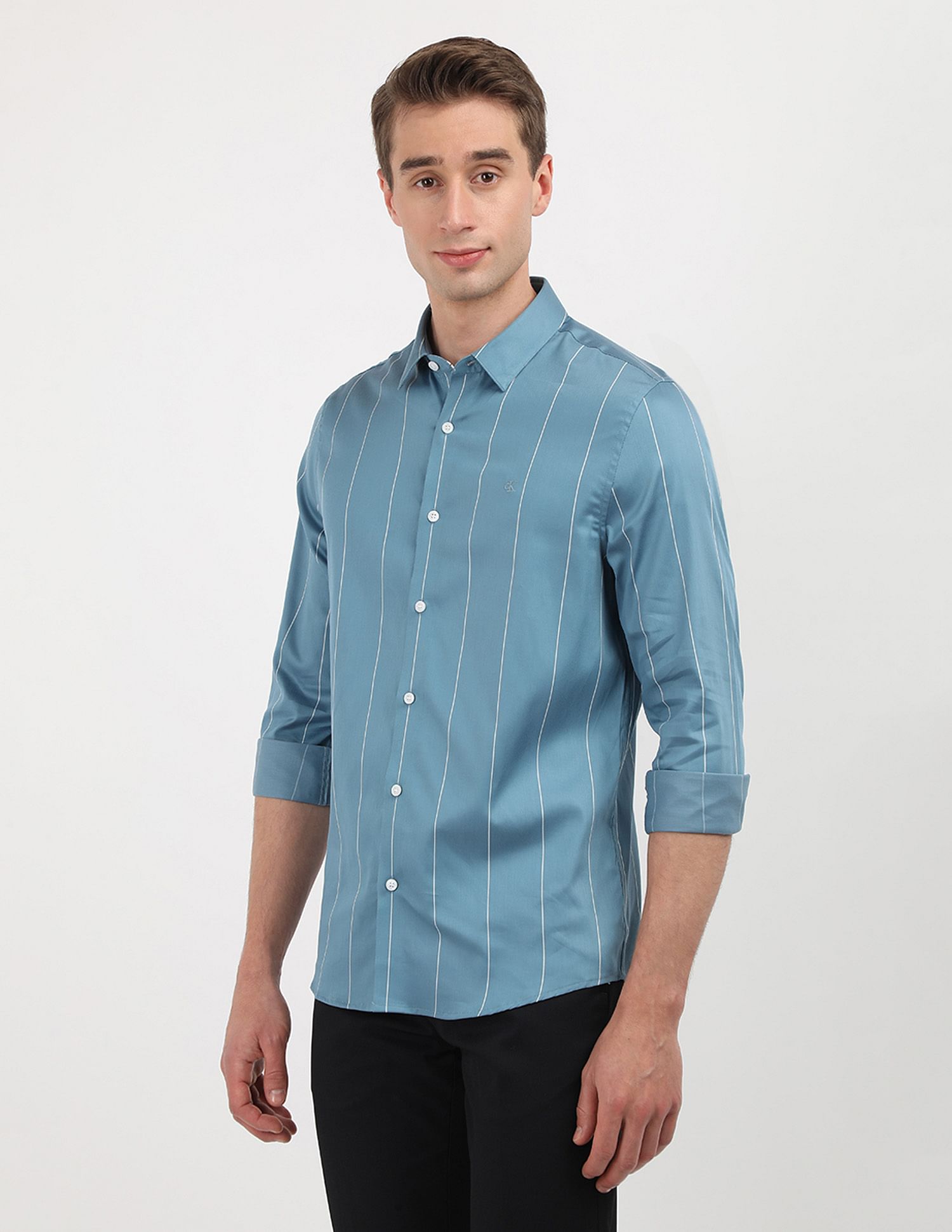 Calvin Klein Jeans Satin Vertical Striped Shirt