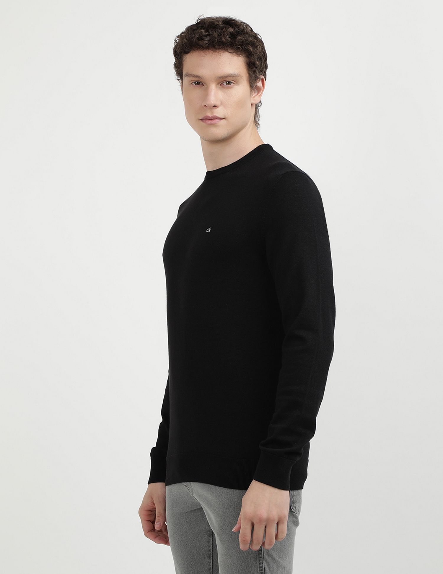 Calvin Klein Jeans Cotton Silk Blend Sweater