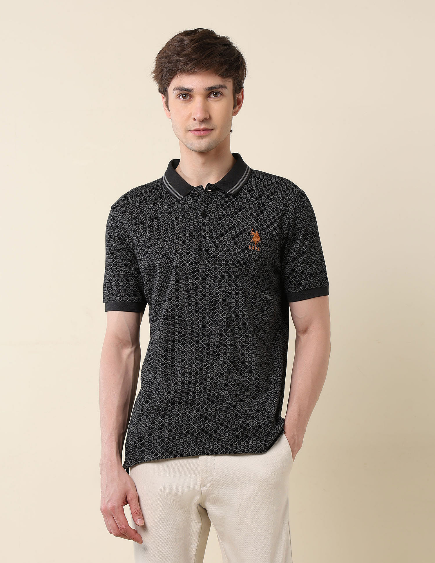 U.S. Polo Assn. Pure Cotton Modern Monochrome Polo Shirt