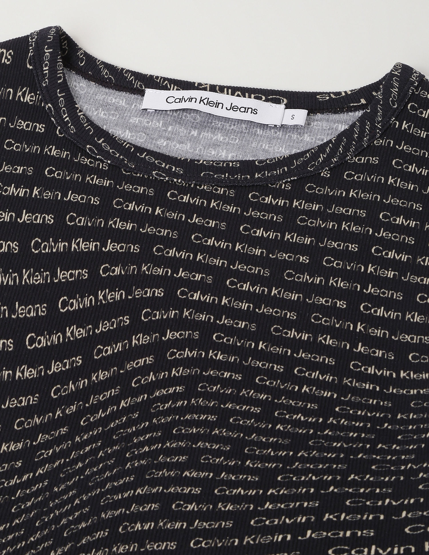 Calvin Klein All Over Print Cropped Tank Top