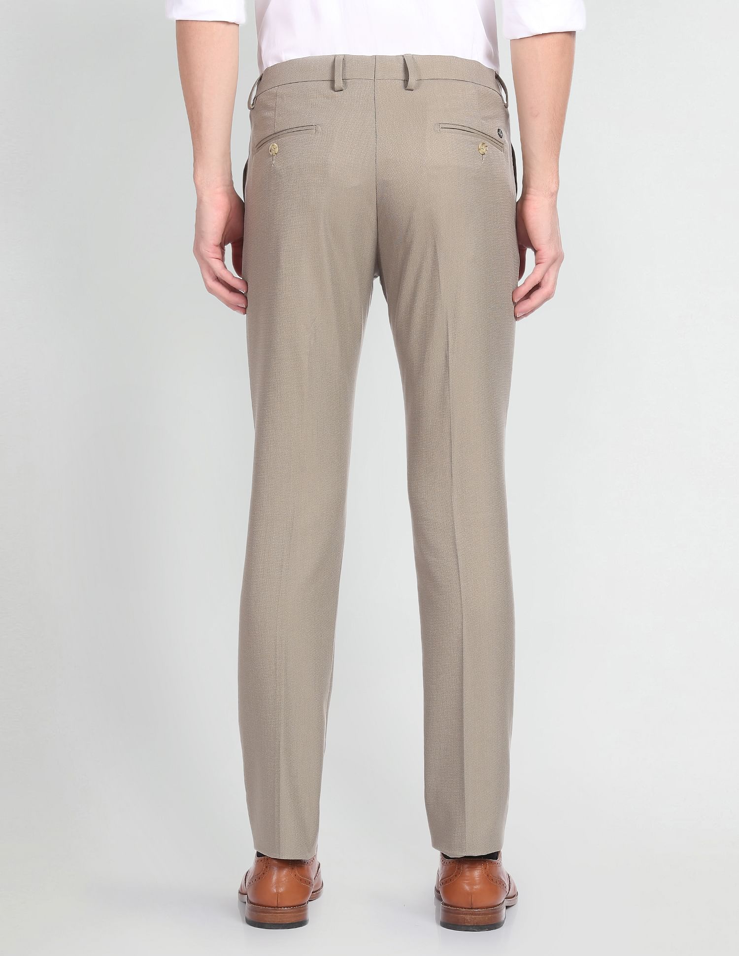 Arrow Dobby Recycled Smart Flex Formal Trousers