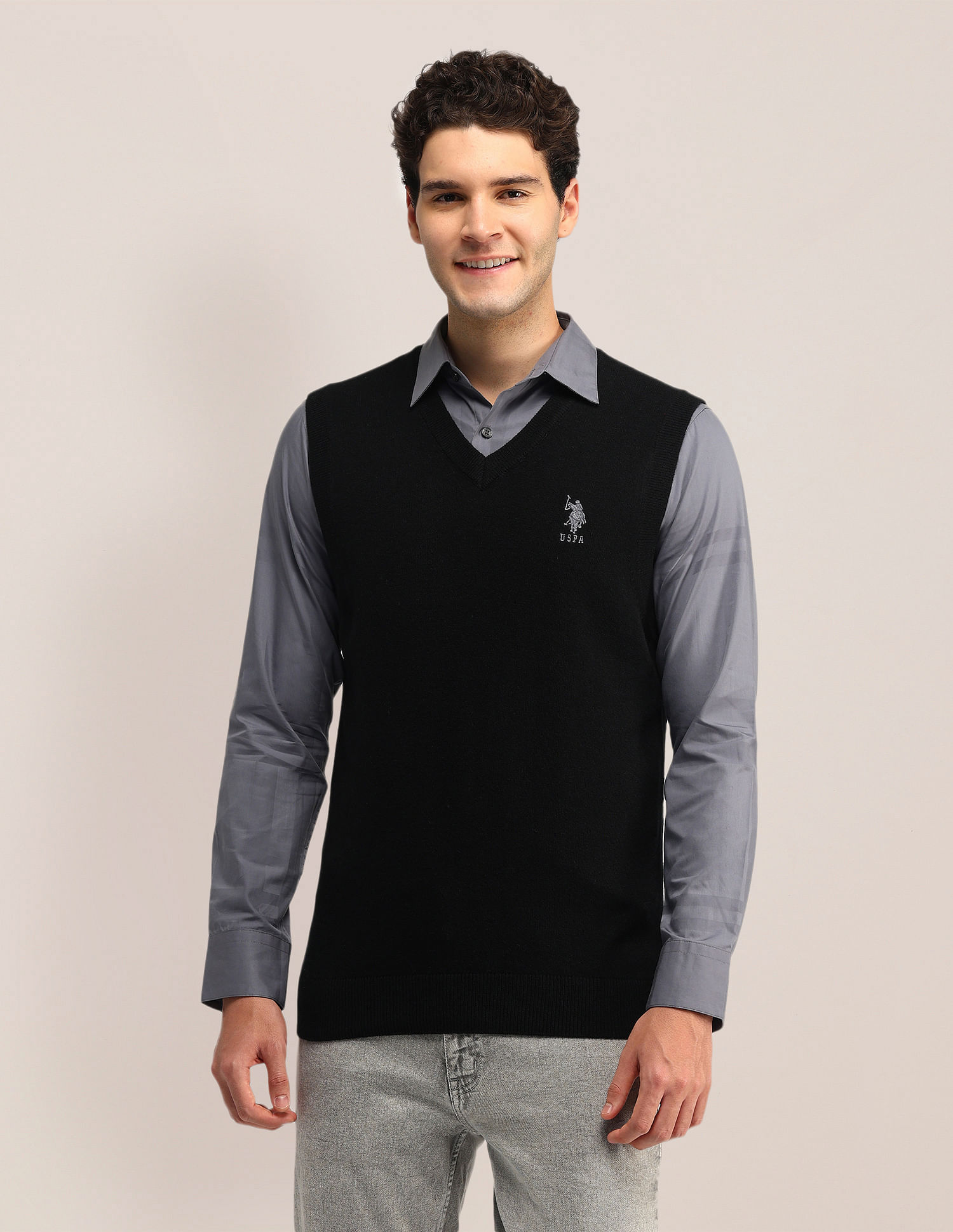 U.S. Polo Assn. Solid Regular Fit Sweater