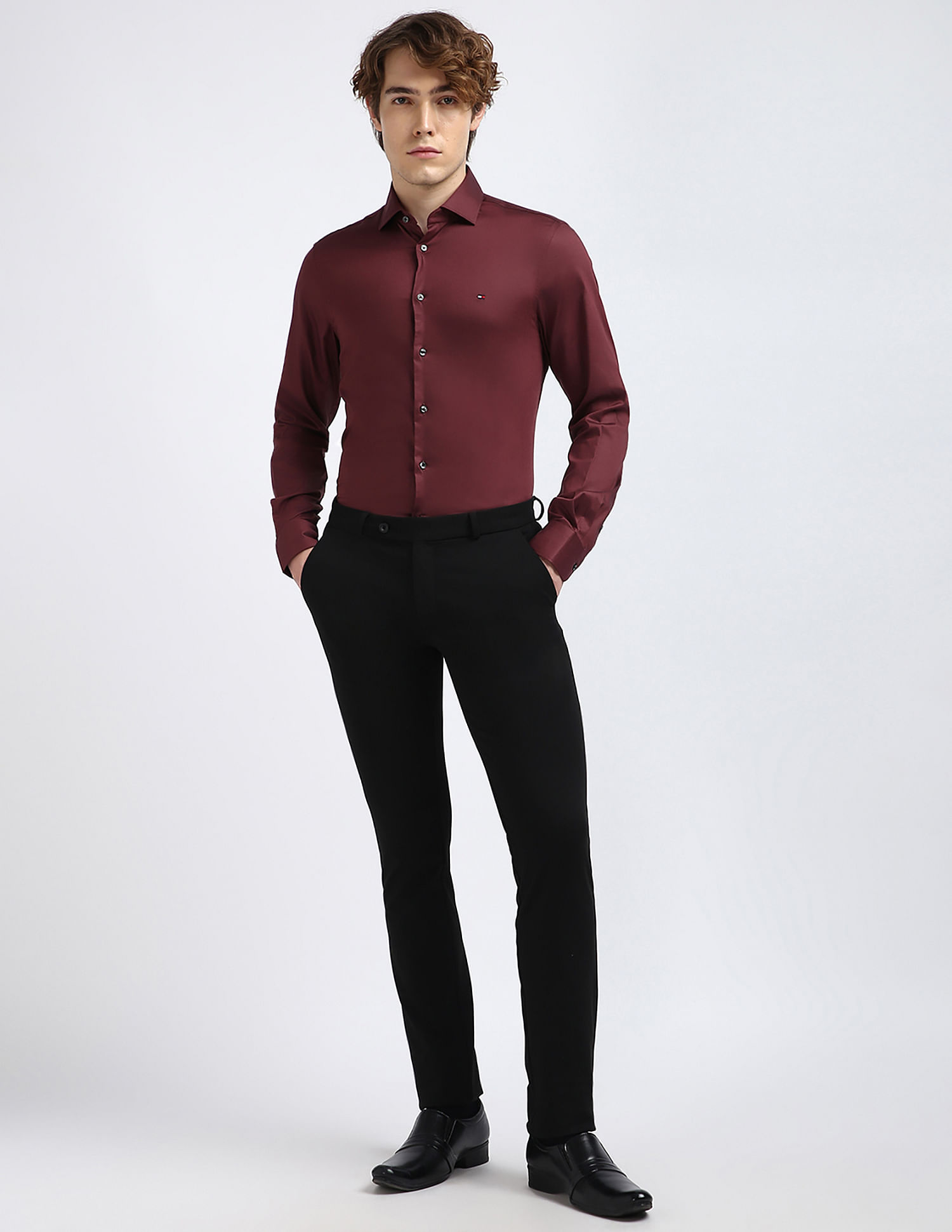 Tommy Hilfiger Tencel Blend Dobby Slim Fit Shirt