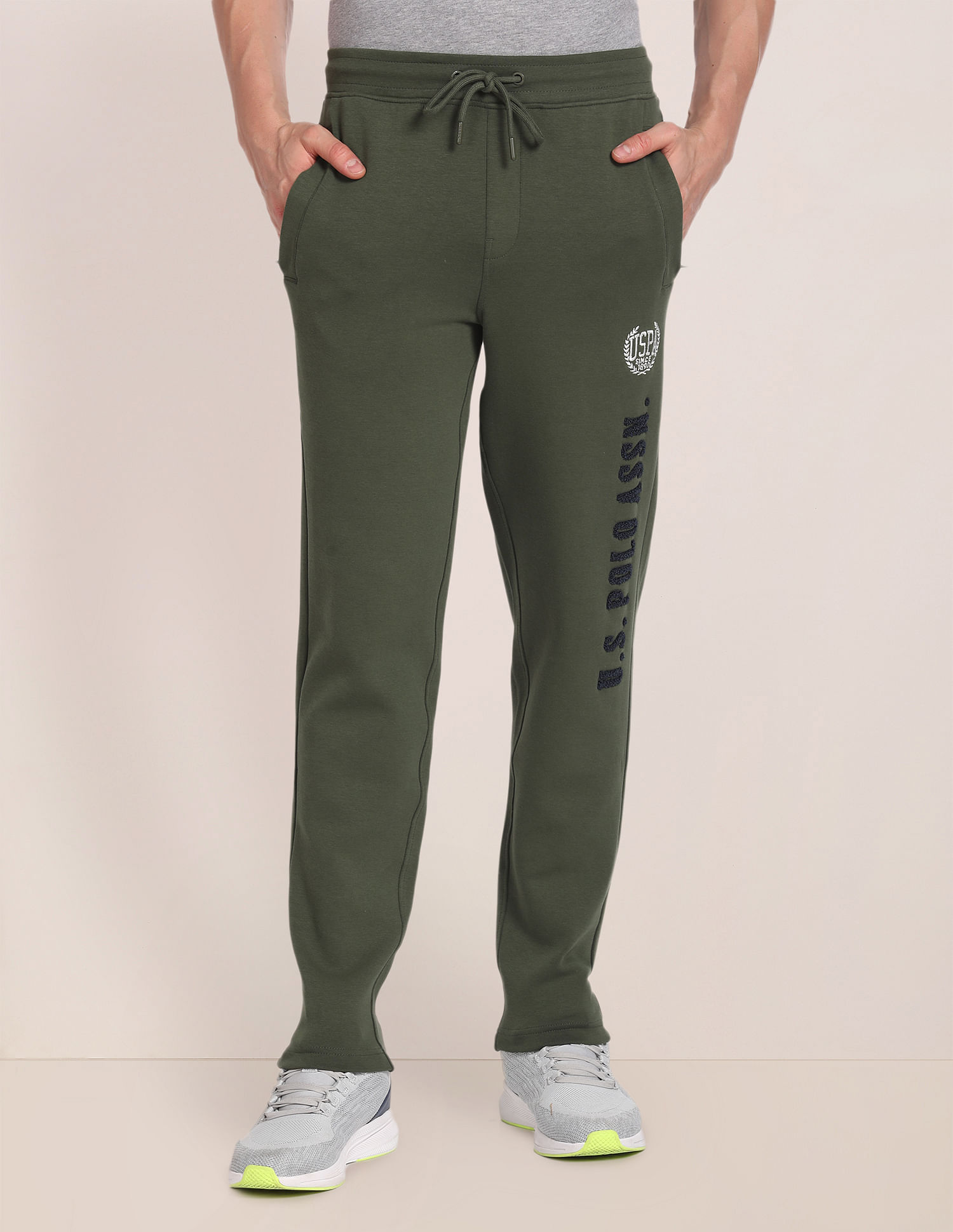 U.S. Polo Assn. Solid Drawstring Waist Track Pants