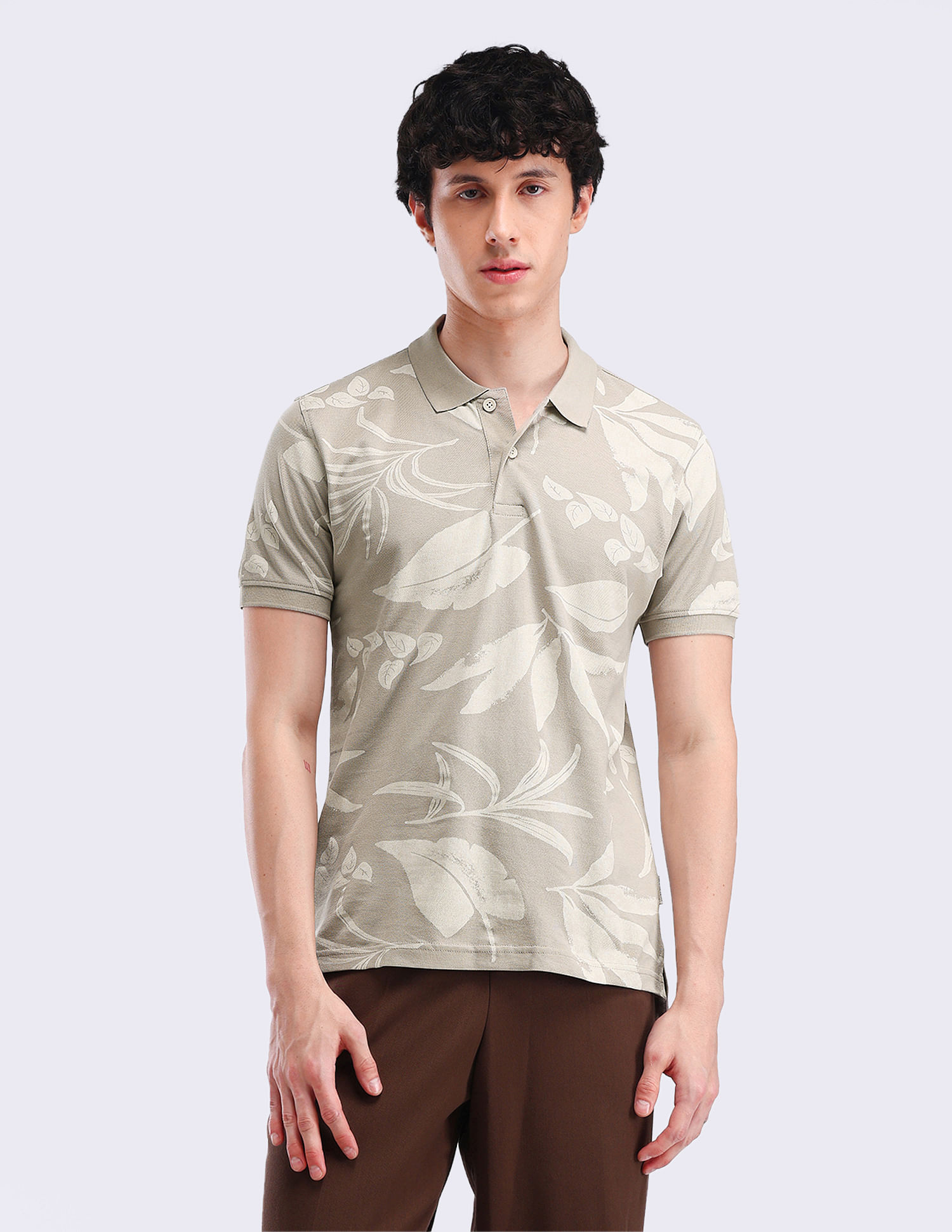 Flying Machine All-over Print Regular Polo Shirt