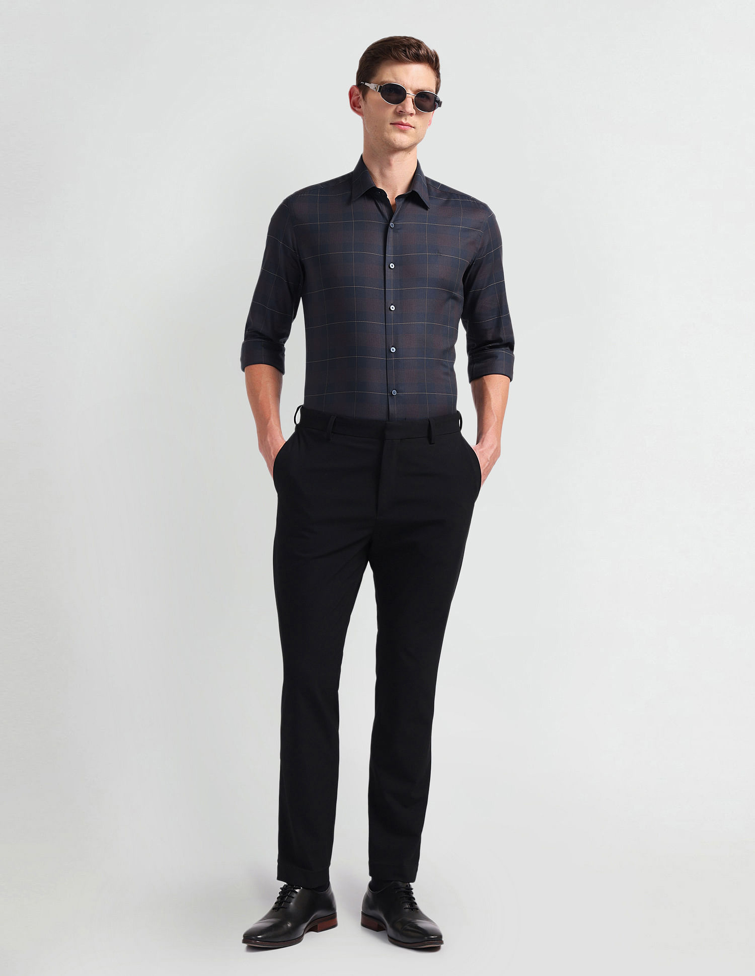 Arrow Newyork Manhattan Slim Fit Tartan Check Shirt