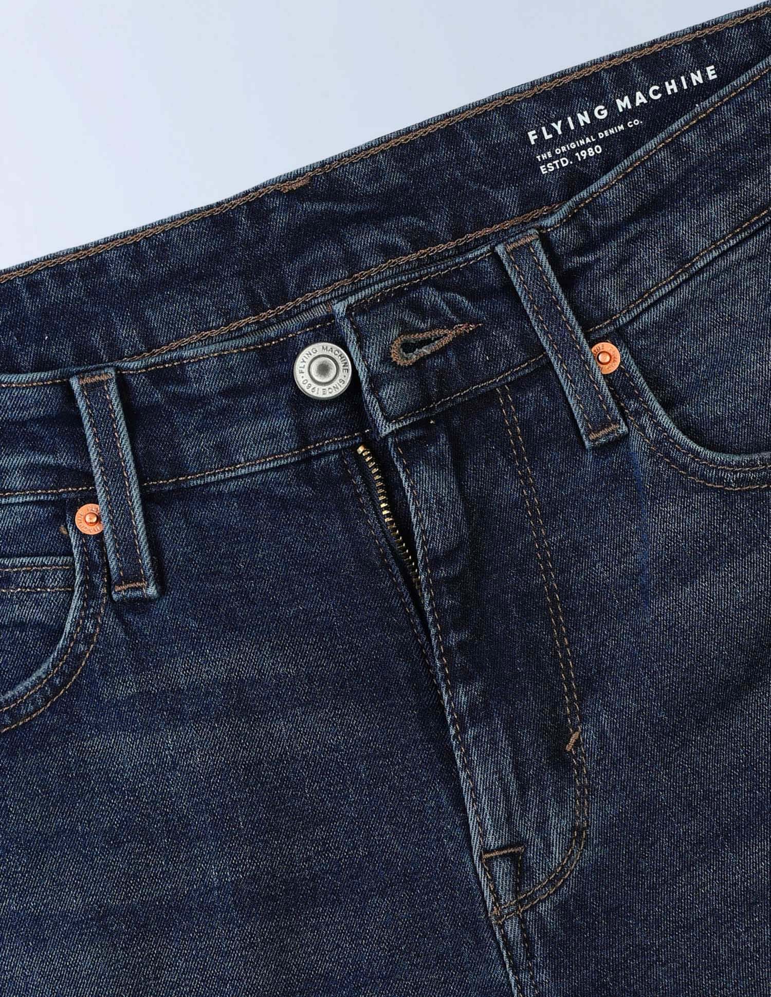 Flying Machine Freddie Slim Straight Fit Light Washed Jeans