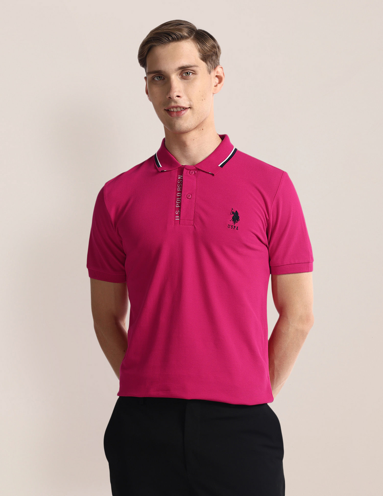 U.S. Polo Assn. Solid Slim Fit Polo Shirt