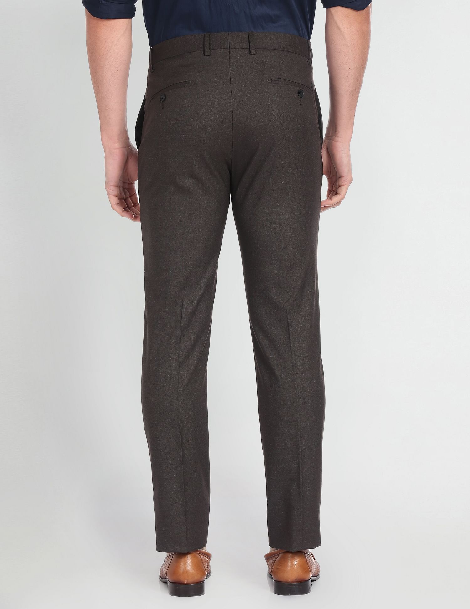Arrow Mid Rise Dobby Trousers