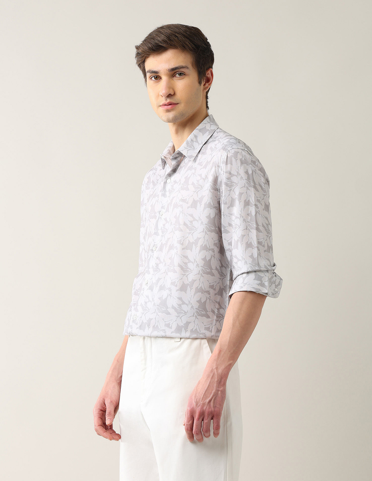 Arrow Newyork Tropical Printed Slim Fit Shirt