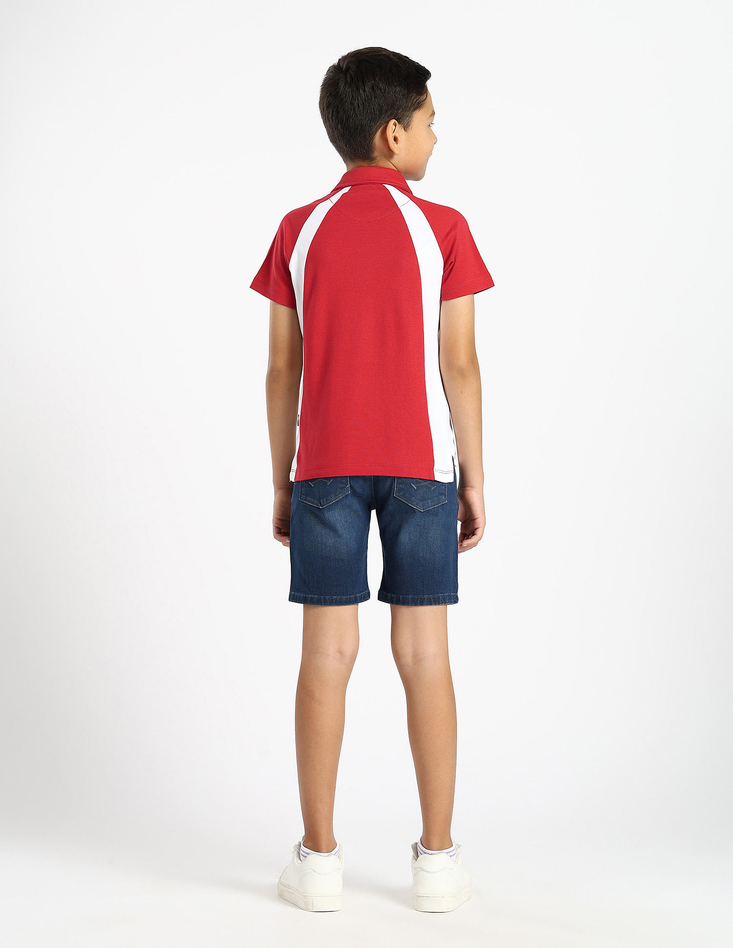 U.S. Polo Assn. Kids Boys Regular Fit Colourblocked Polo Shirt