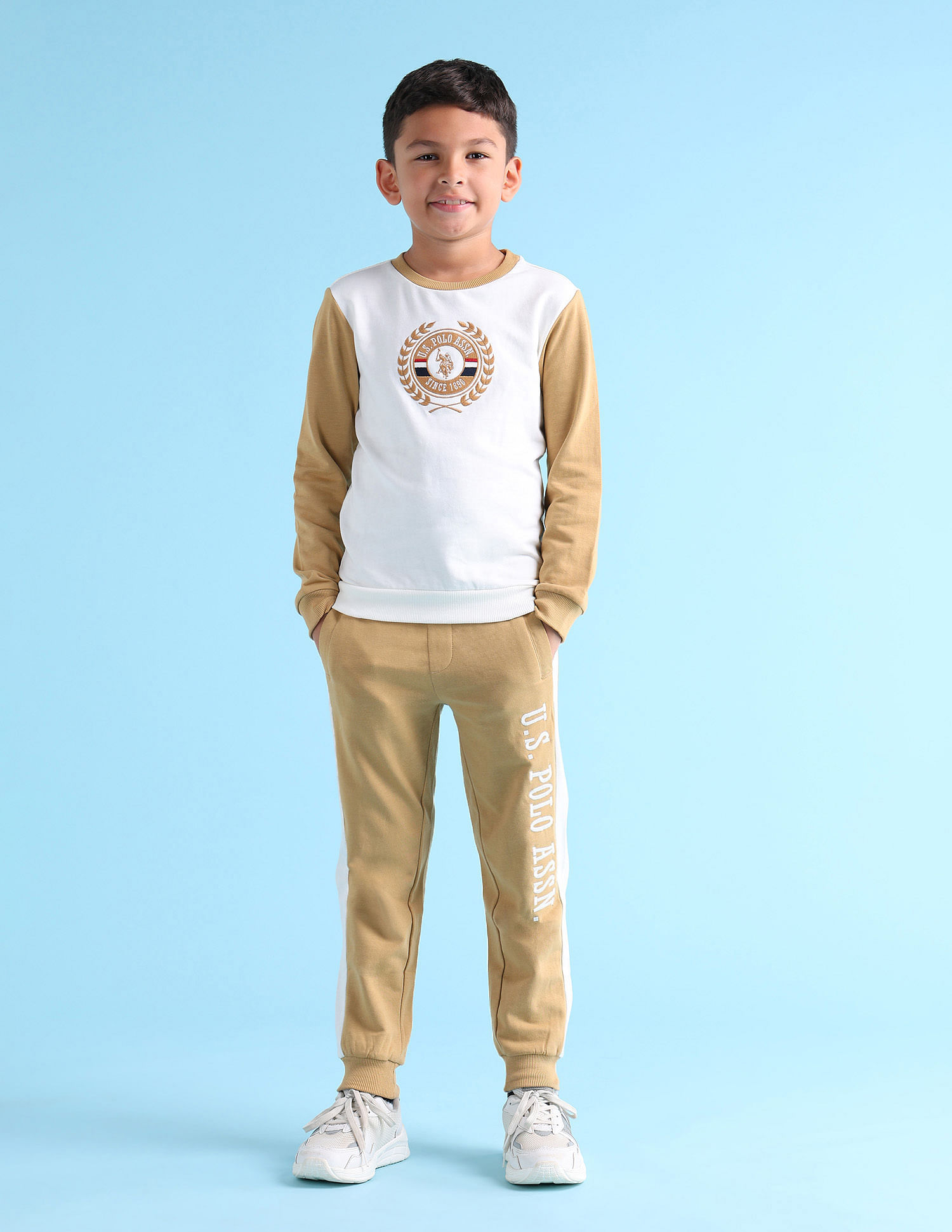 U.S. Polo Assn. Kids Boys Brand Print Sweatshirt