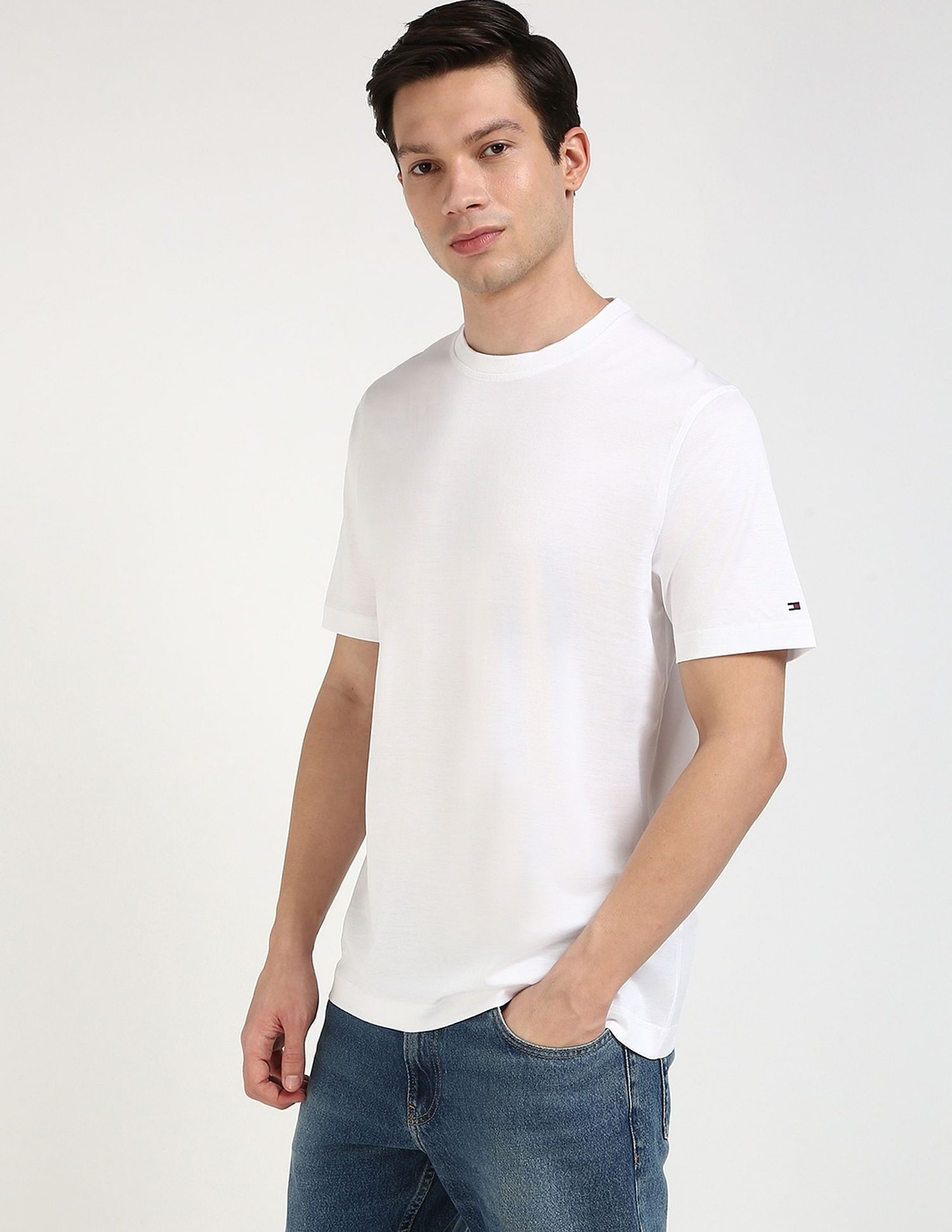 Tommy Hilfiger Solid Regular-Fit Cotton T-Shirt