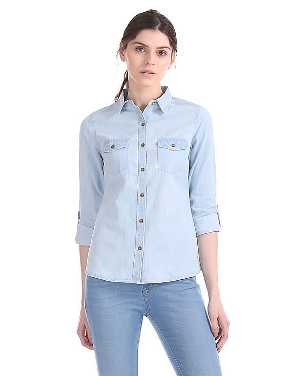 flying machine denim shirt