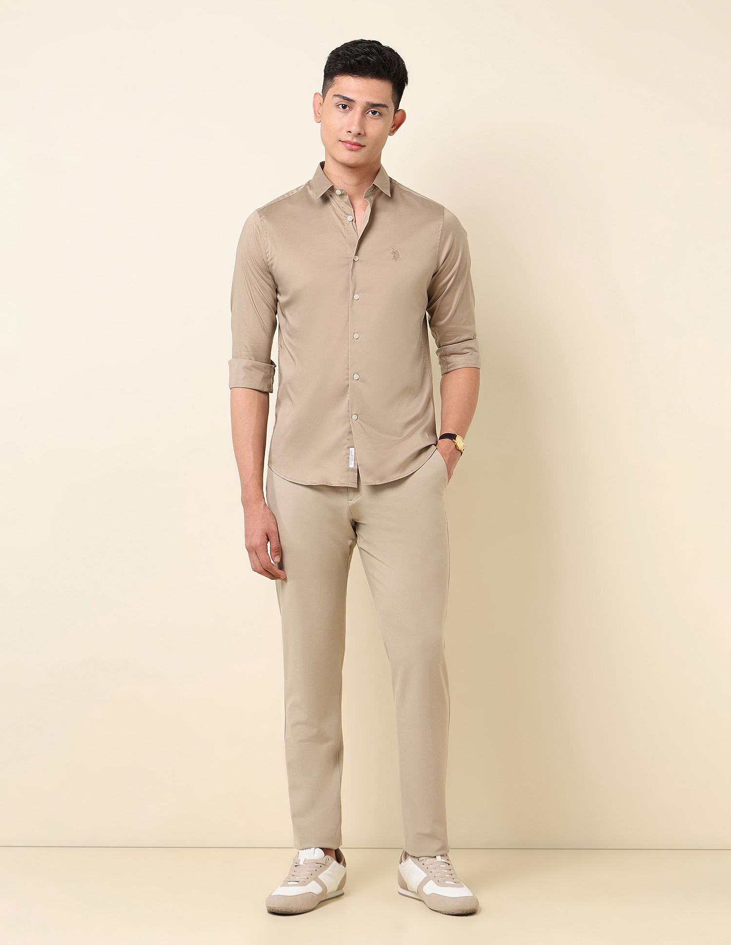 U.S. Polo Assn. Tailored Fit Solid Shirt