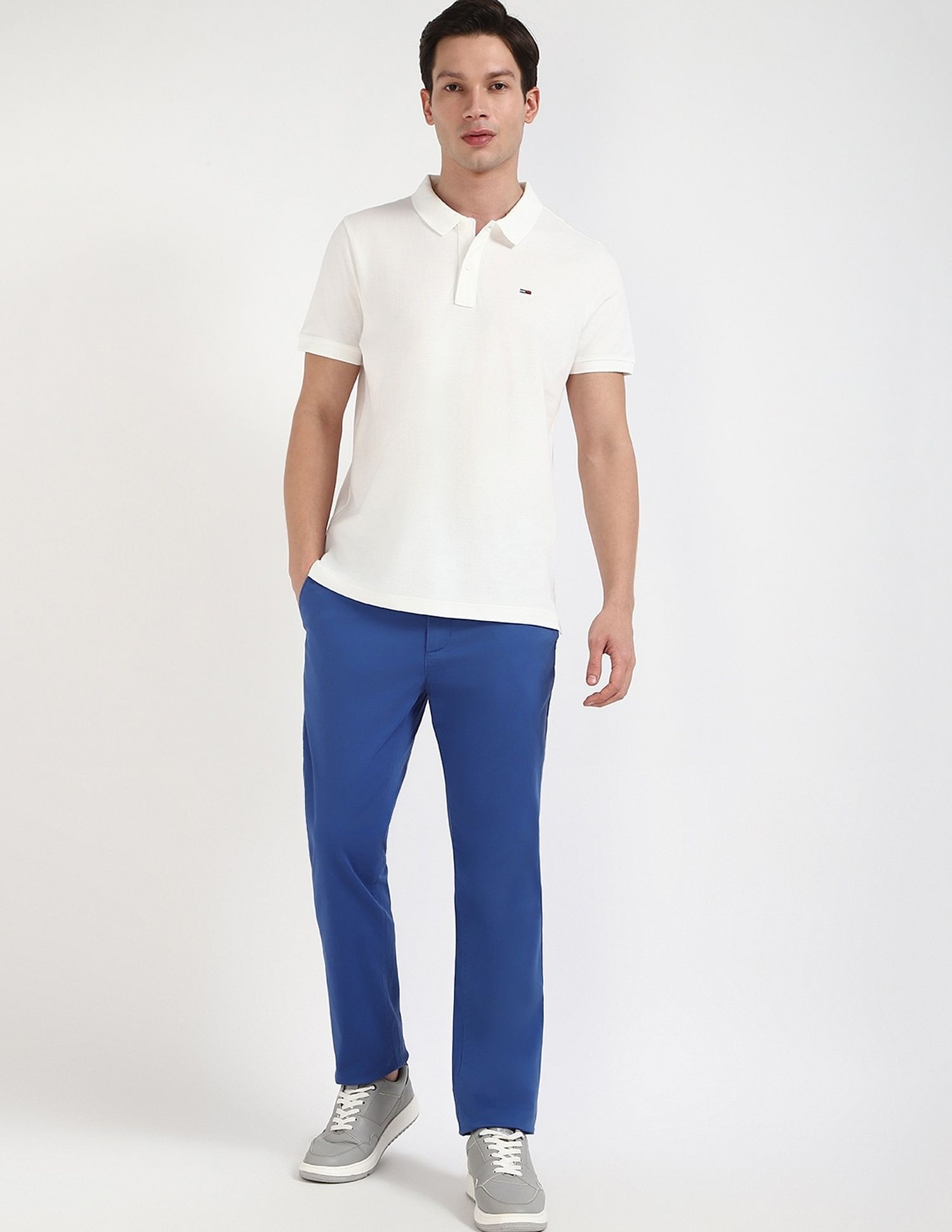 Tommy Hilfiger Solid Slim-Fit Cotton Polo Shirt