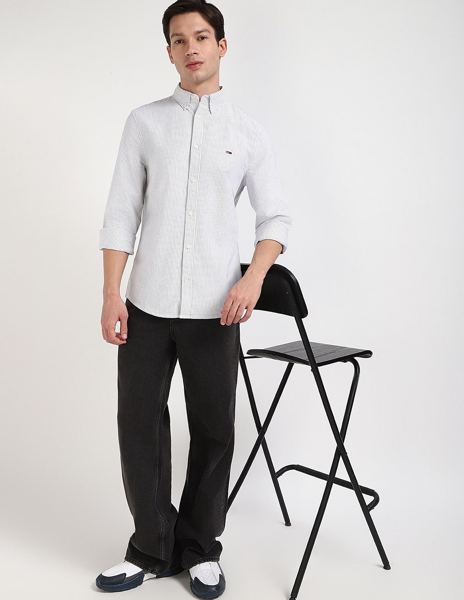 Tommy Hilfiger Striped Slim-Fit Woven Shirt