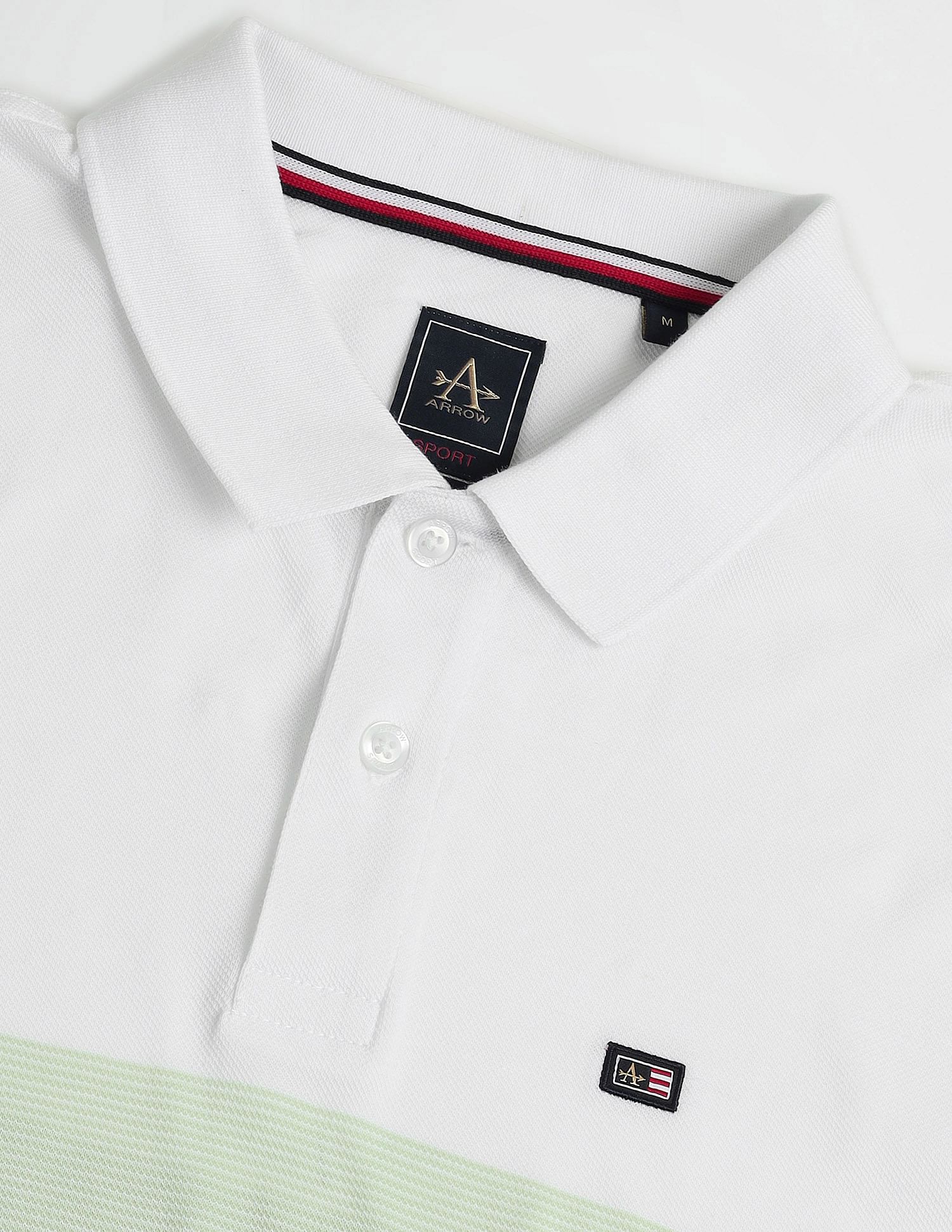 Arrow Sports Colour Block Cotton Polo Shirt