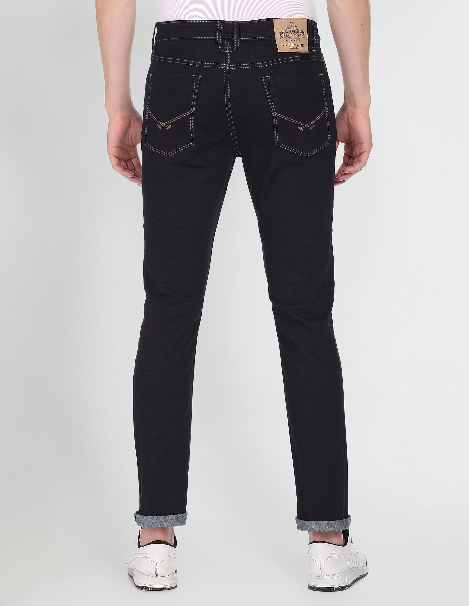 Buy RAW-17 Mens Black Polo Fit Denim Jeans Wholesale Price in india.