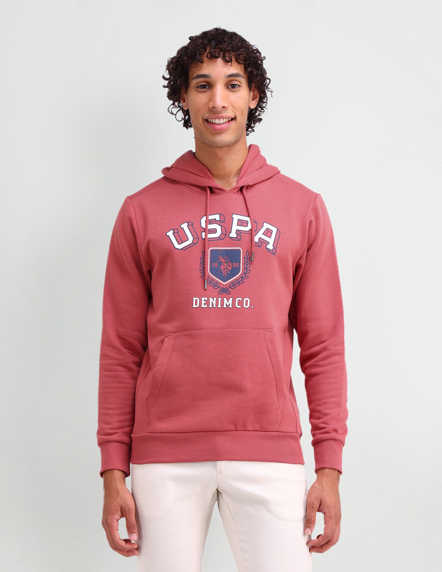 U.S. Polo Assn. Denim Co. Hooded Brand Printed Sweatshirt