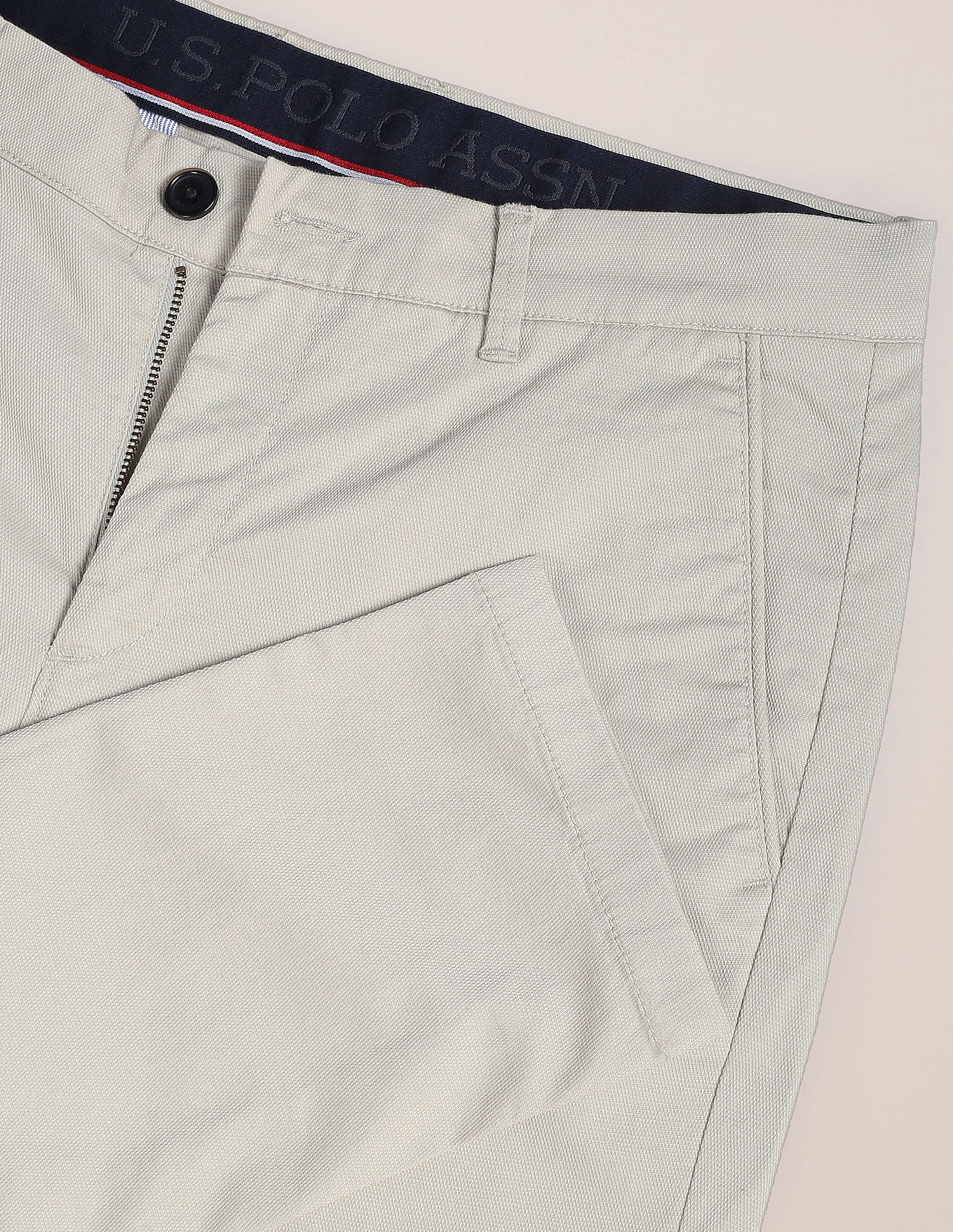 U.S. Polo Assn. Austin Trim Fit Textured Casual Trousers