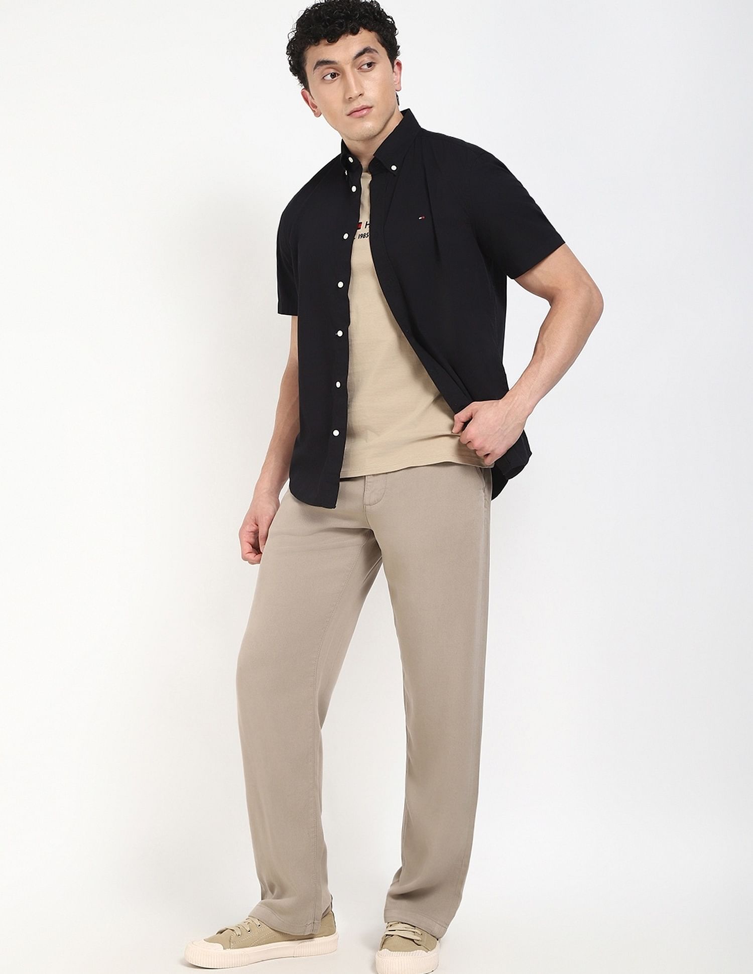Tommy Hilfiger Solid Regular-Fit Poplin Woven Shirt