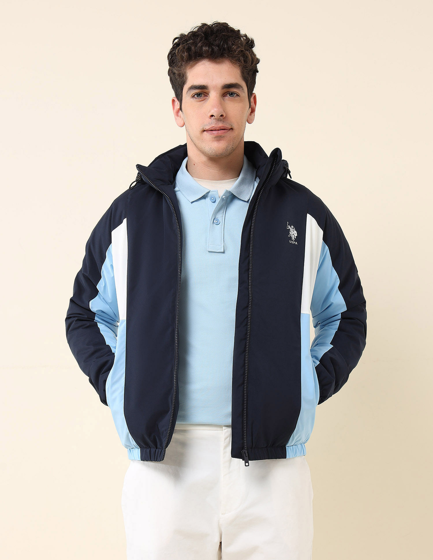 U.S. Polo Assn. High Neck Regular Fit Jacket