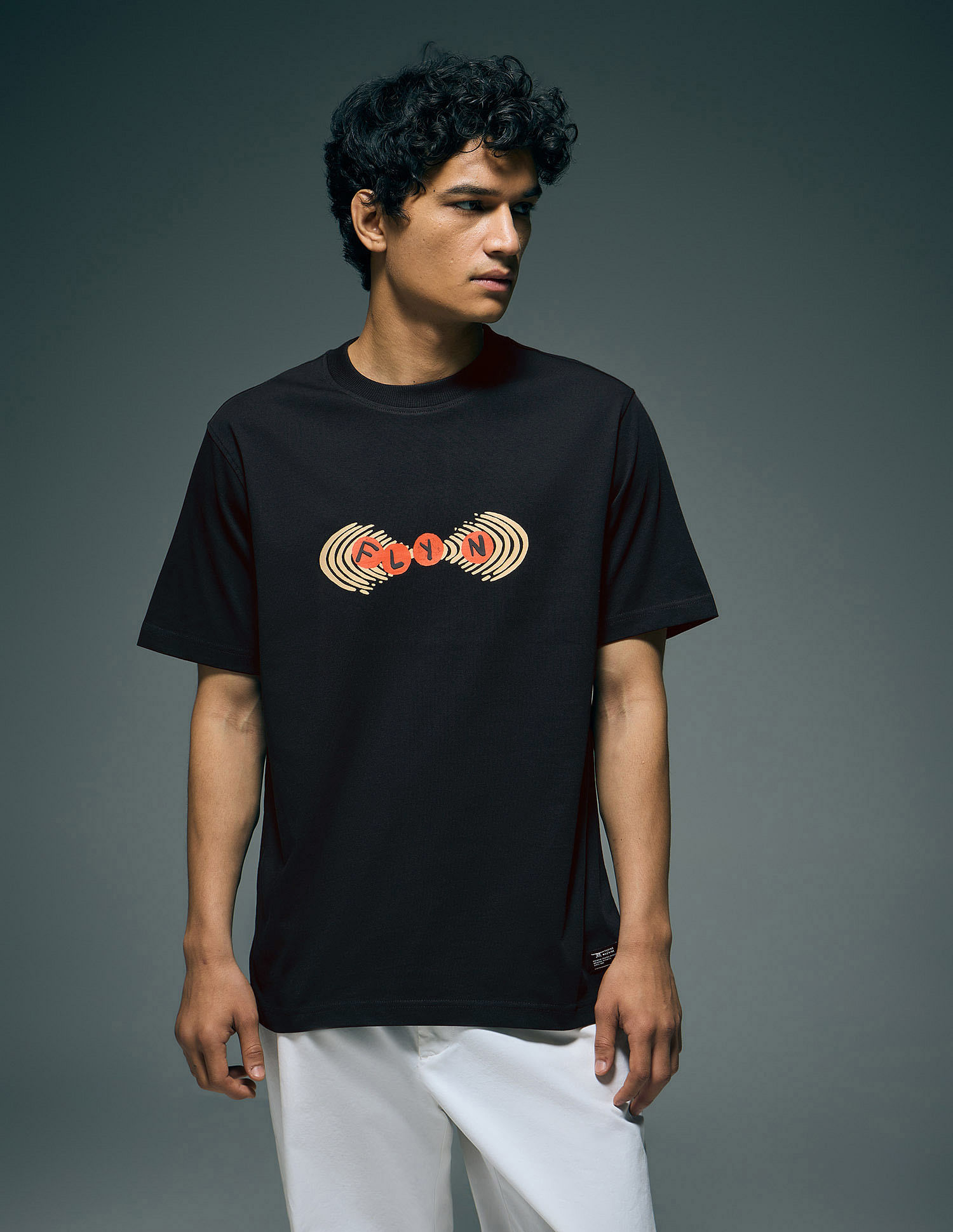 Flying Machine Abstract Printed Relaxed Fit T-Shirt