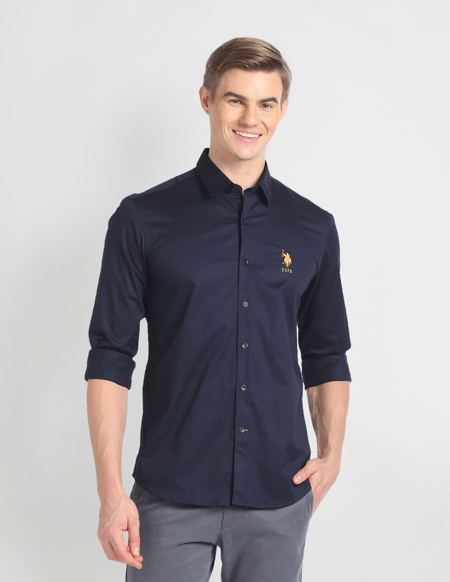 U.S. Polo Assn. Denim Co. Solid Slim Fit Shirt