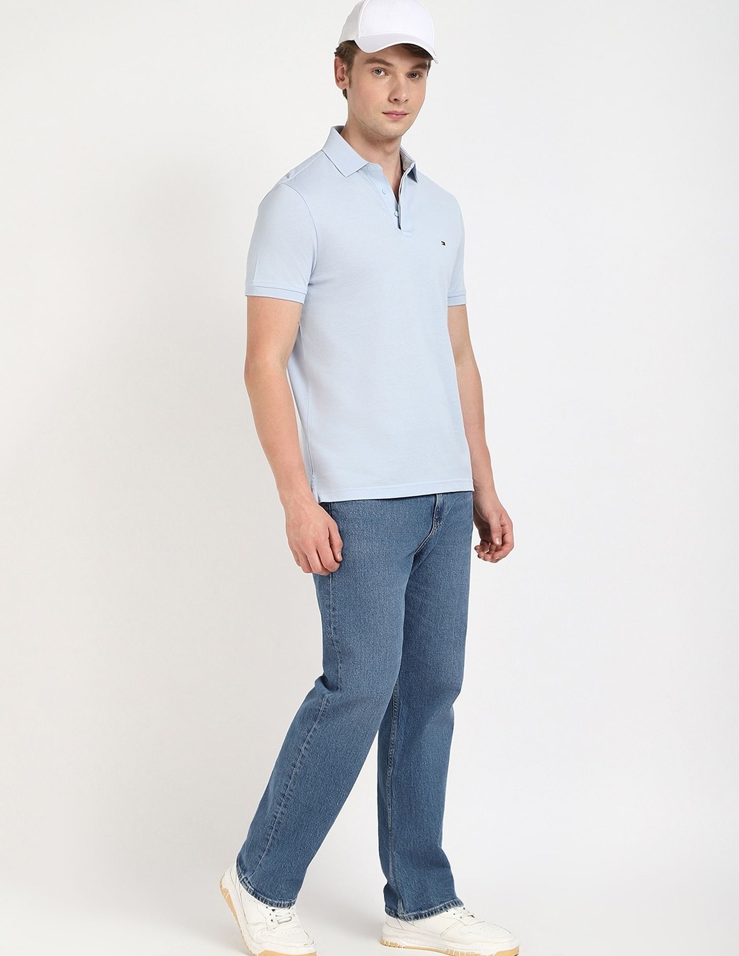 Tommy Hilfiger Solid Regular-Fit Cotton Polo Shirt